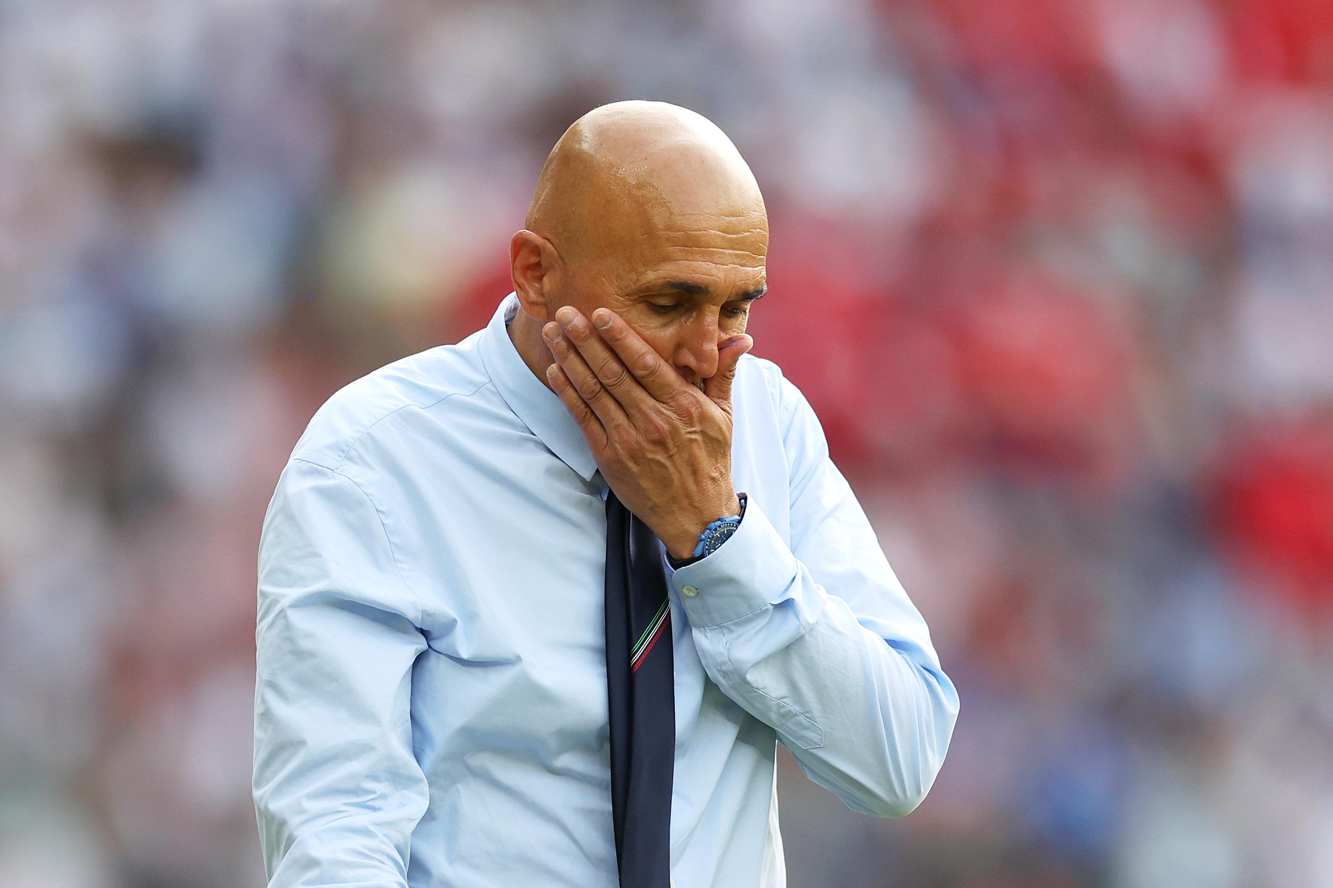 BERLIN, GERMANY - JUNE 29: Luciano Spalletti, Head Coach of Italy, reacts during the UEFA EURO 2024 round of 16 match between Switzerland and Italy at Olympiastadion on June 29, 2024 in Berlin, Germany. (Photo by Maja Hitij - UEFA/UEFA via Getty Images)