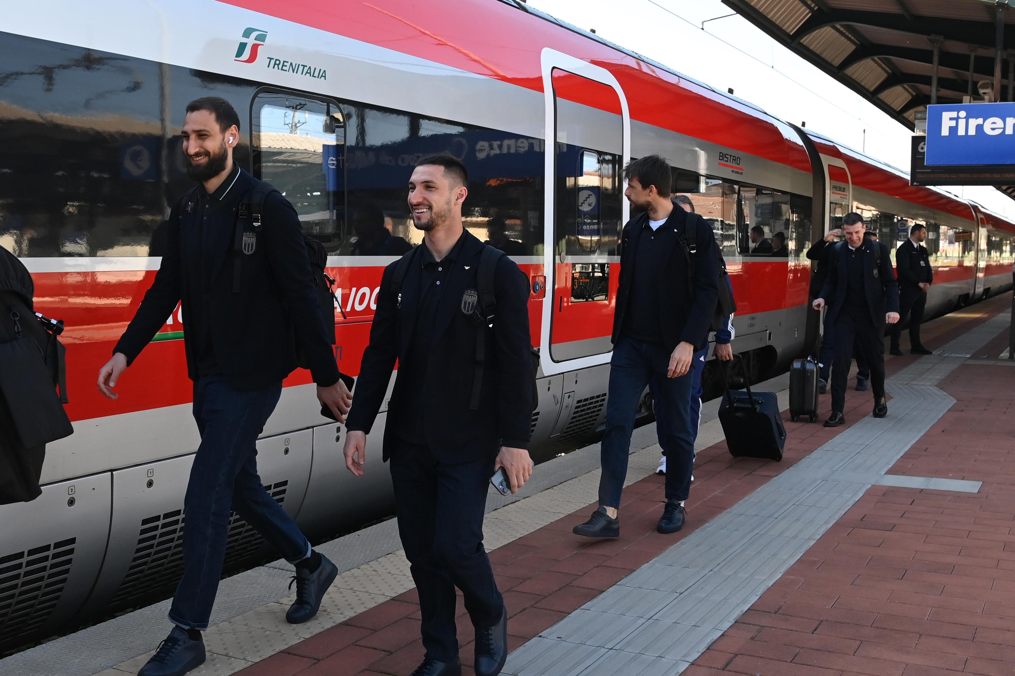 FLORENCE, ITALY - MARCH 22: FRECCIAROSSA EMPORIO ARMANI at Centro Tecnico Federale di Coverciano on March 22, 2023 in Florence, Italy. (Photo by Claudio Villa/Getty Images)