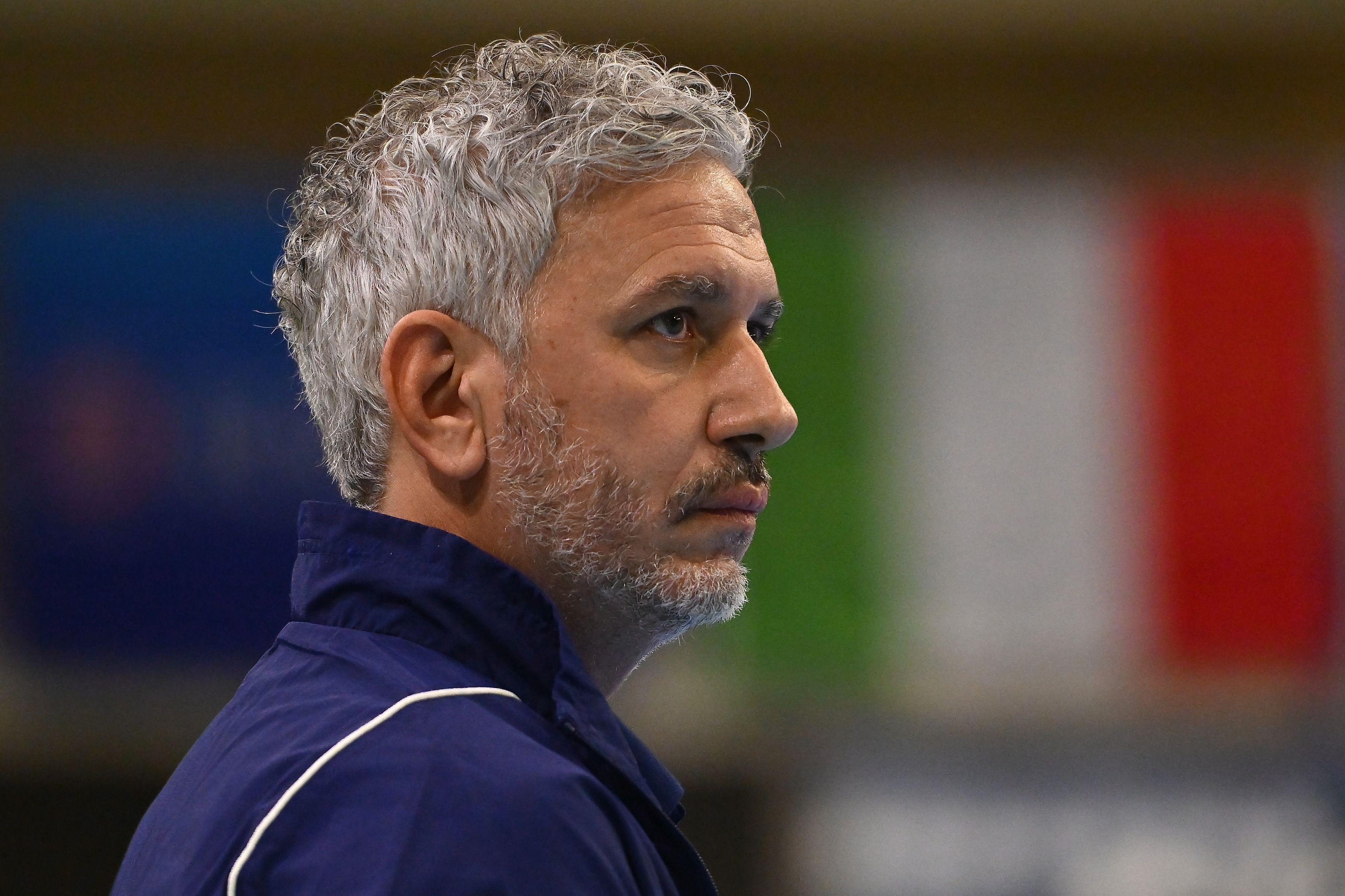 FAENZA, ITALY - DECEMBER 20: Massimiliano Bellarte head coach of Italy during the FIFA Futsal World Cup 2024 Qualifier match between Italy and Spain on December 20, 2023 in Faenza, Italy. (Photo by Alessandro Sabattini/Getty Images)