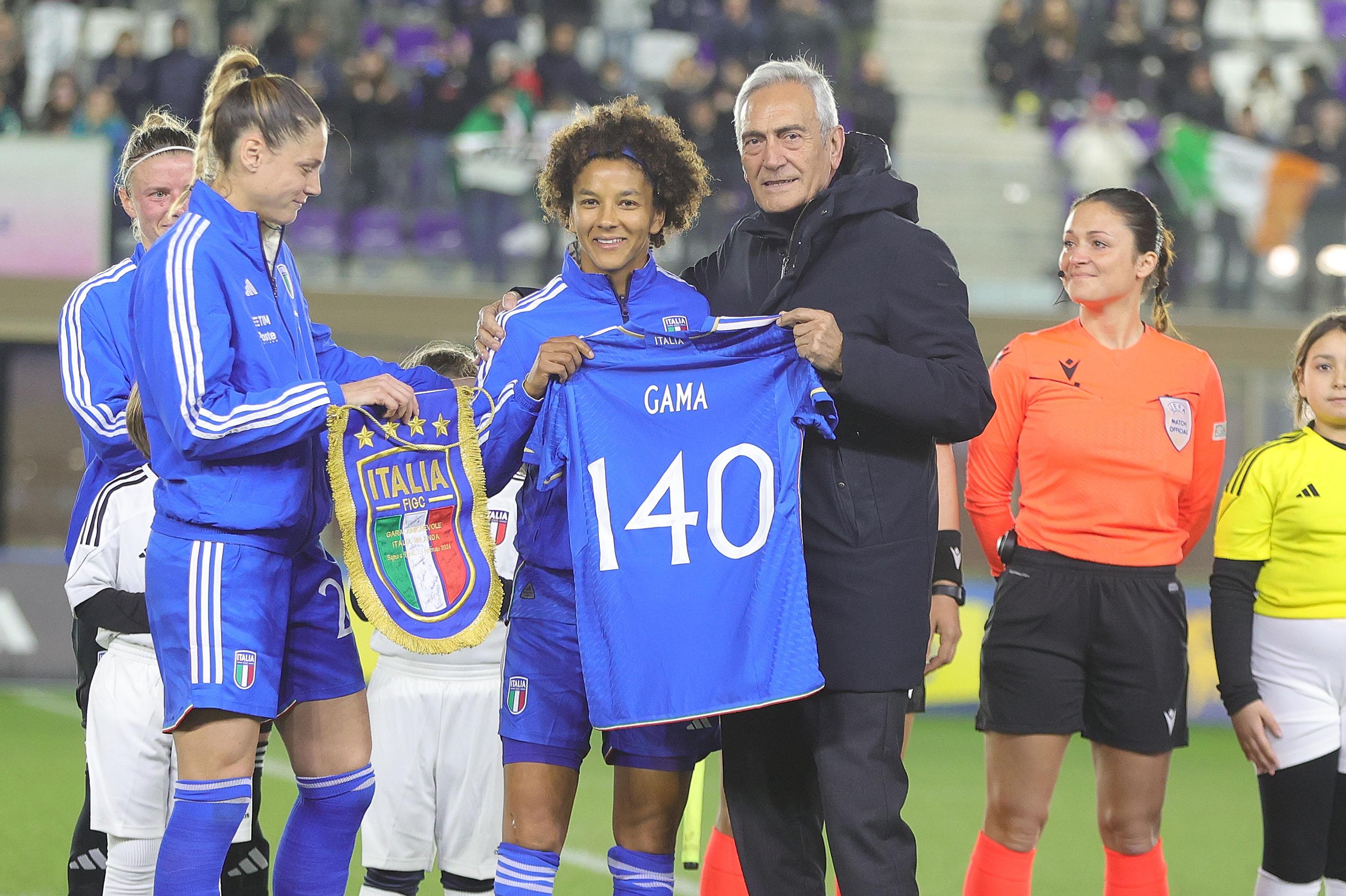 FLORENCE, ITALY - FEBRUARY 22: <> at Viola Park on February 22, 2024 in Florence, Italy. (Photo by Gabriele Maltinti/Getty Images)