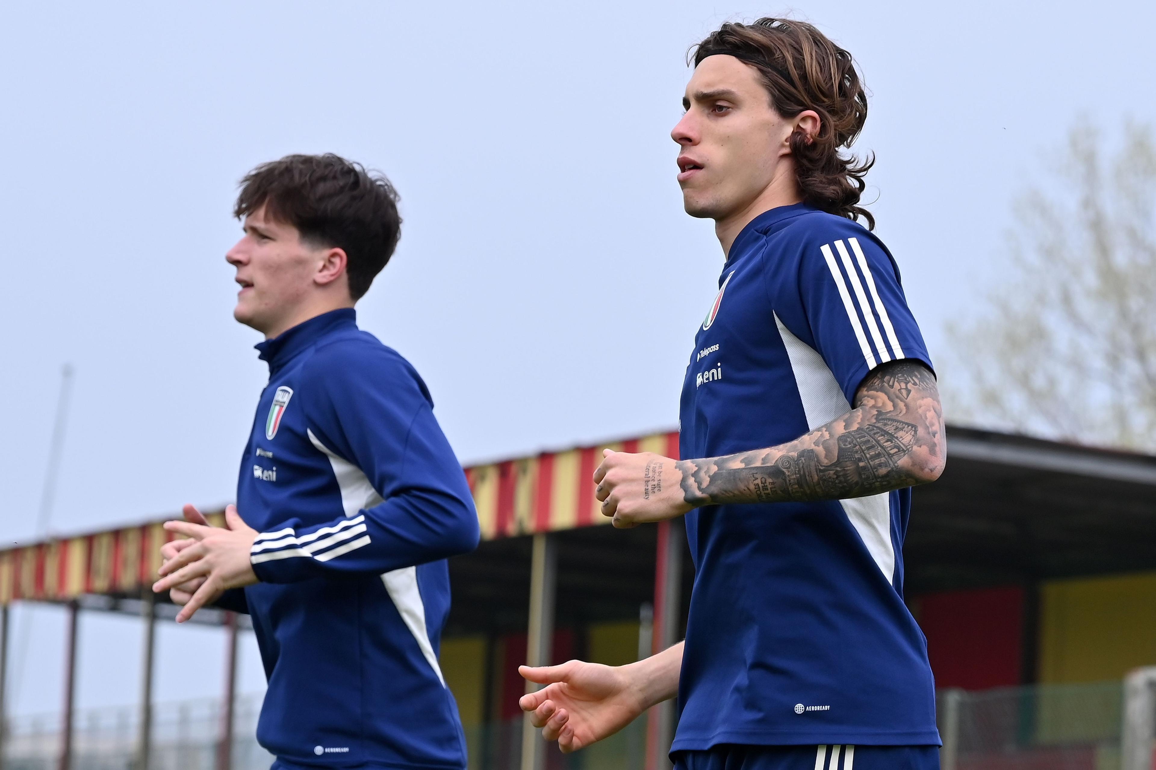 RIMINI, ITALY - MARCH 19: Riccardo Calafiori of Italy U21 during the Italy U21 Training Session on March 19, 2024 in Rimini, Italy. (Photo by Alessandro Sabattini/Getty Images)