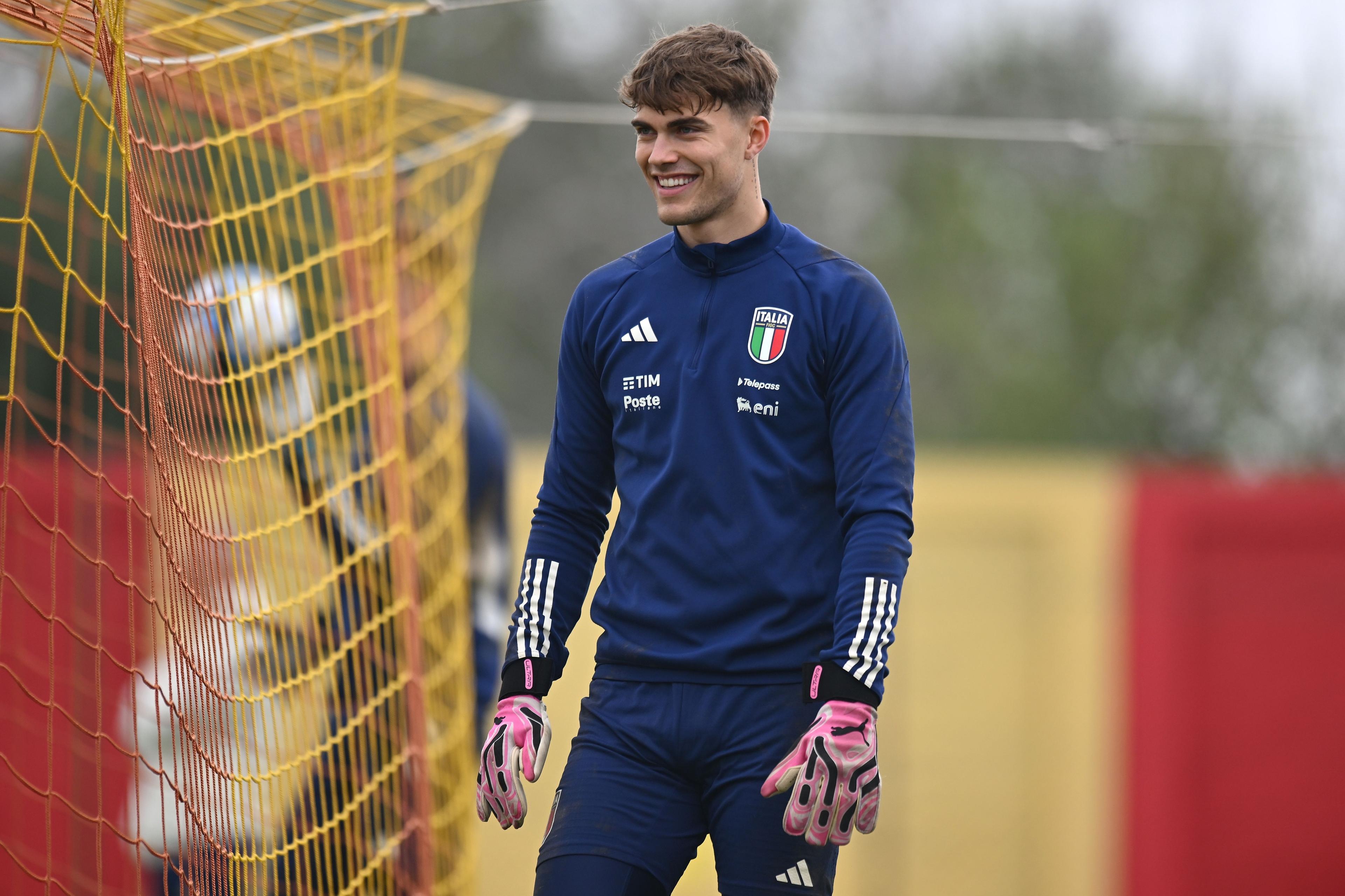 RIMINI, ITALY - MARCH 19: during the Italy U21 Training Session on March 19, 2024 in Rimini, Italy. (Photo by Alessandro Sabattini/Getty Images)