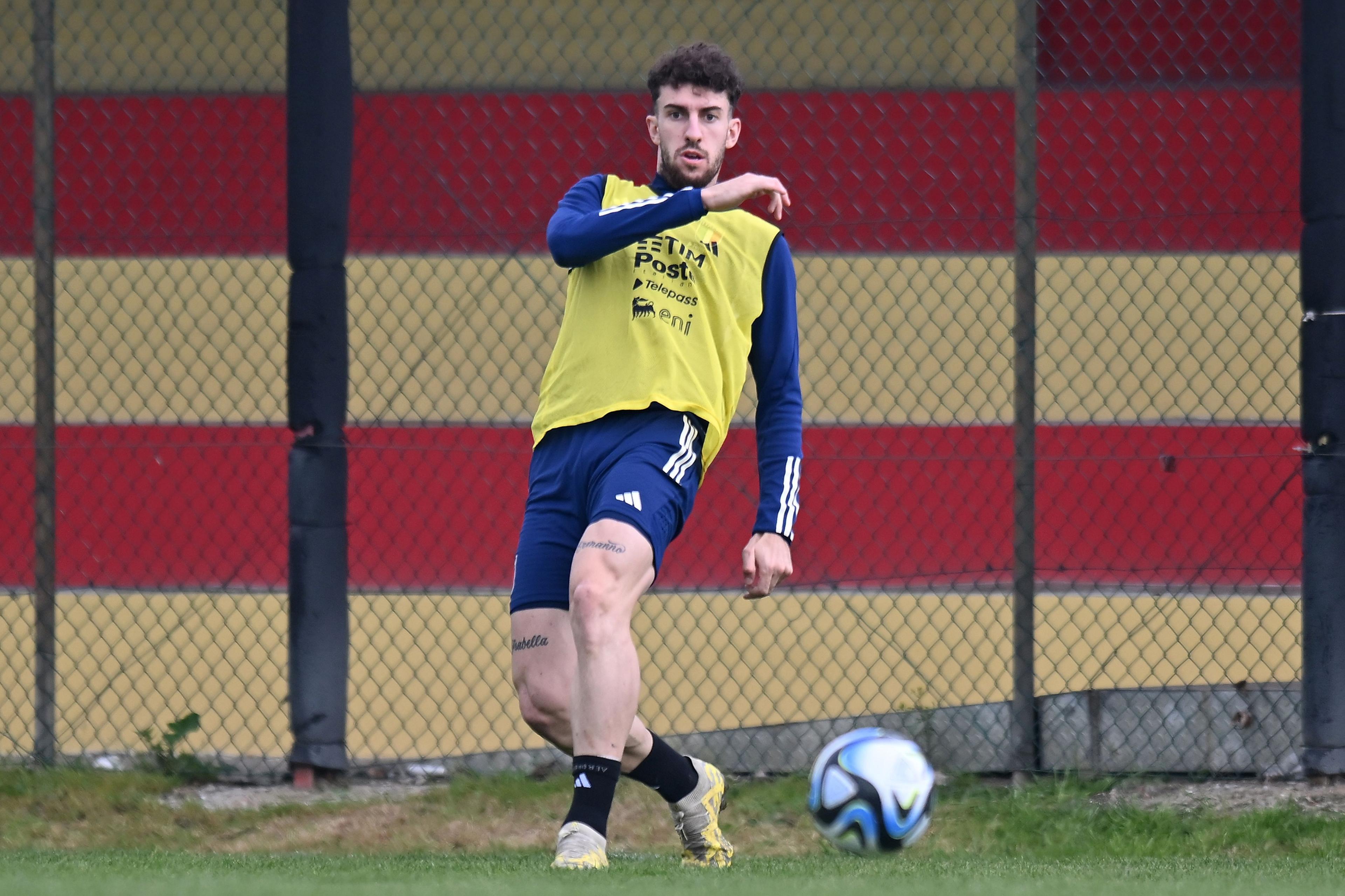 RIMINI, ITALY - MARCH 19:Matteo Ruggeri of Italy U21 during the Italy U21 Training Session on March 19, 2024 in Rimini, Italy. (Photo by Alessandro Sabattini/Getty Images)