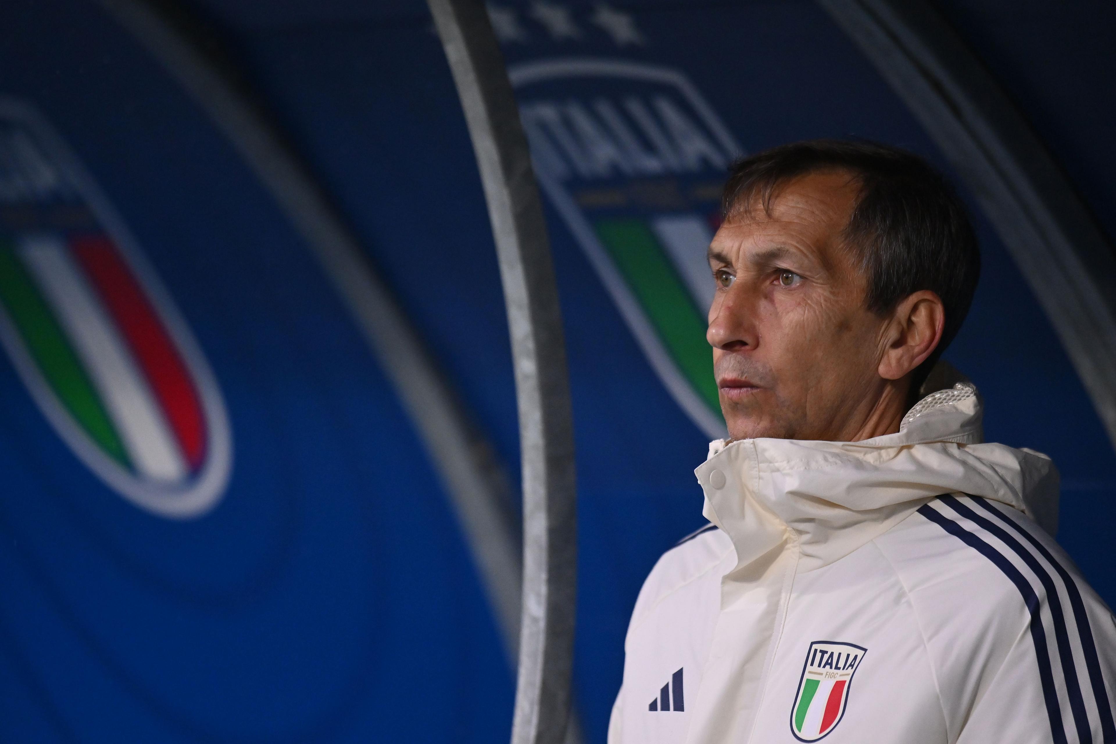 FERRARA, ITALY - MARCH 26: Carmine Nunziata head coach of Italy U21 during the UEFA Under21 EURO Qualifier match between Italy U21 and Turkey U21 at Stadio Paolo Mazza on March 26, 2024 in Ferrara, Italy. (Photo by Alessandro Sabattini/Getty Images)