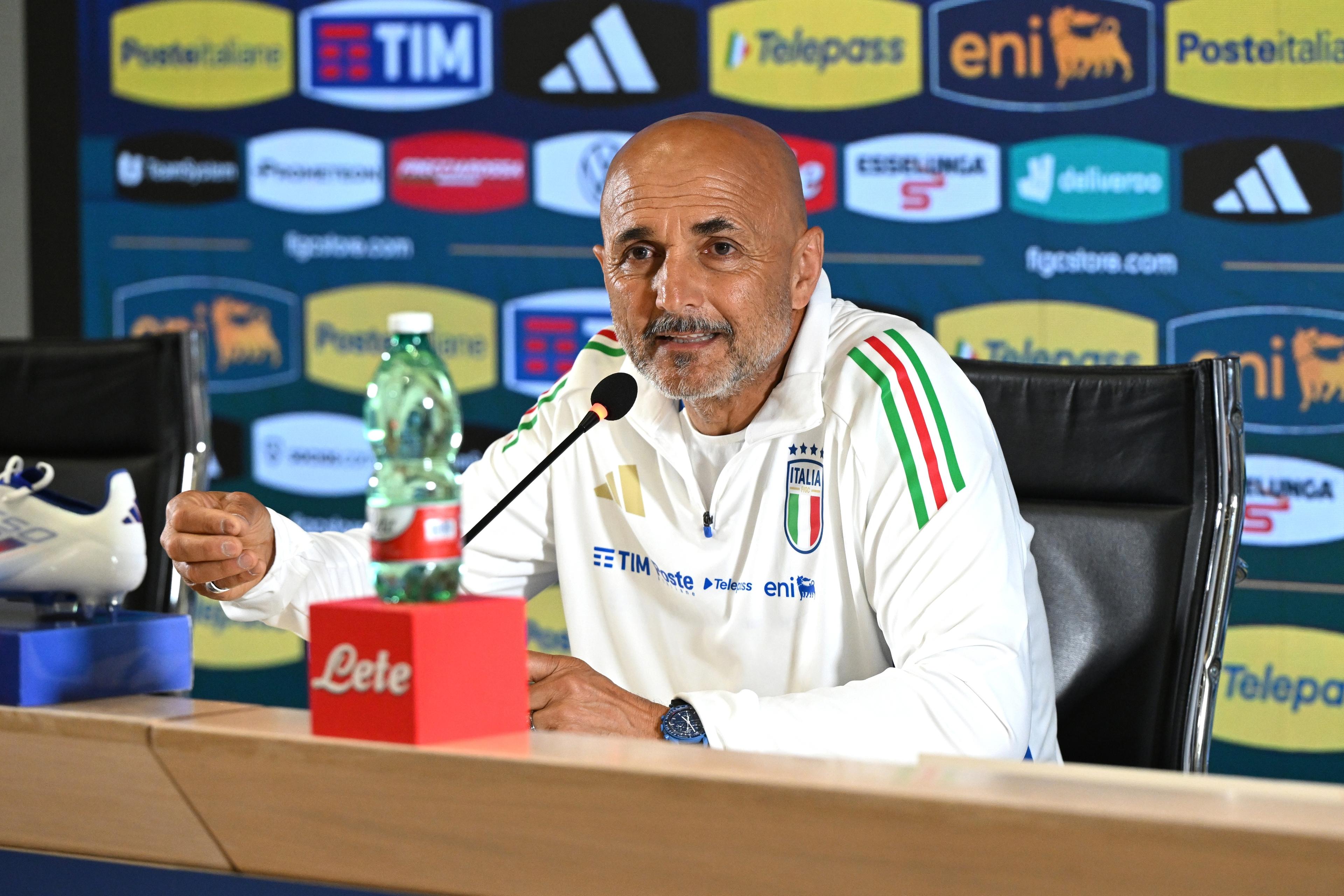 FLORENCE, ITALY - JUNE 08: Head coach of Italy Luciano Spalletti attends at press conference at Centro Tecnico Federale di Coverciano on June 08, 2024 in Florence, Italy. (Photo by Claudio Villa/Getty Images)