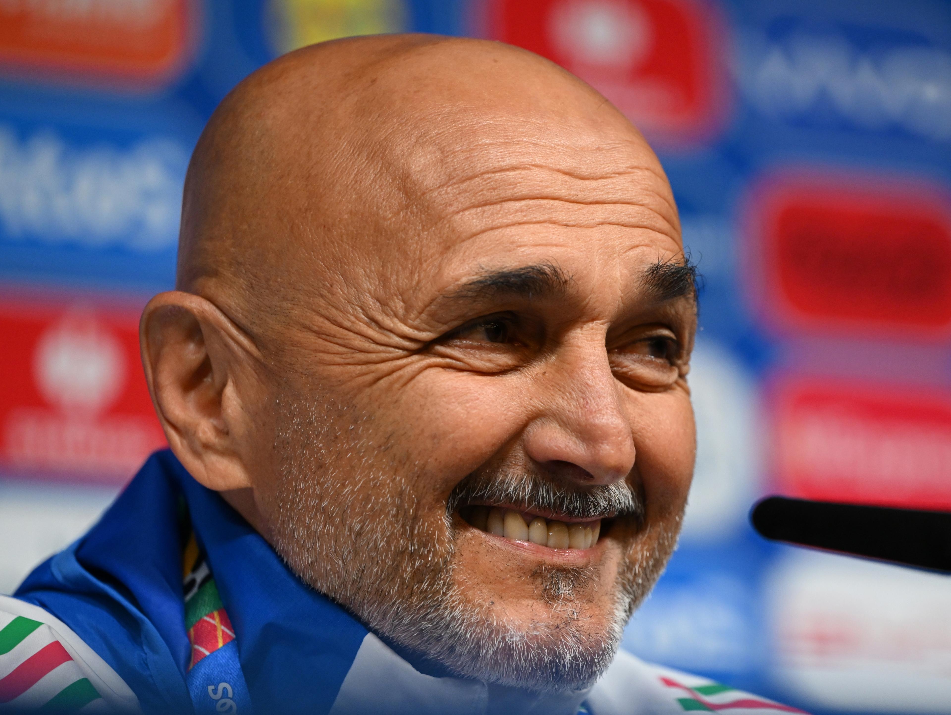 DORTMUND, GERMANY - JUNE 14: Head coach Italy Luciano Spalletti speaks with the media during Italy press conference on June 14, 2024 in Dortmund, Germany. (Photo by Claudio Villa/Getty Images for FIGC)