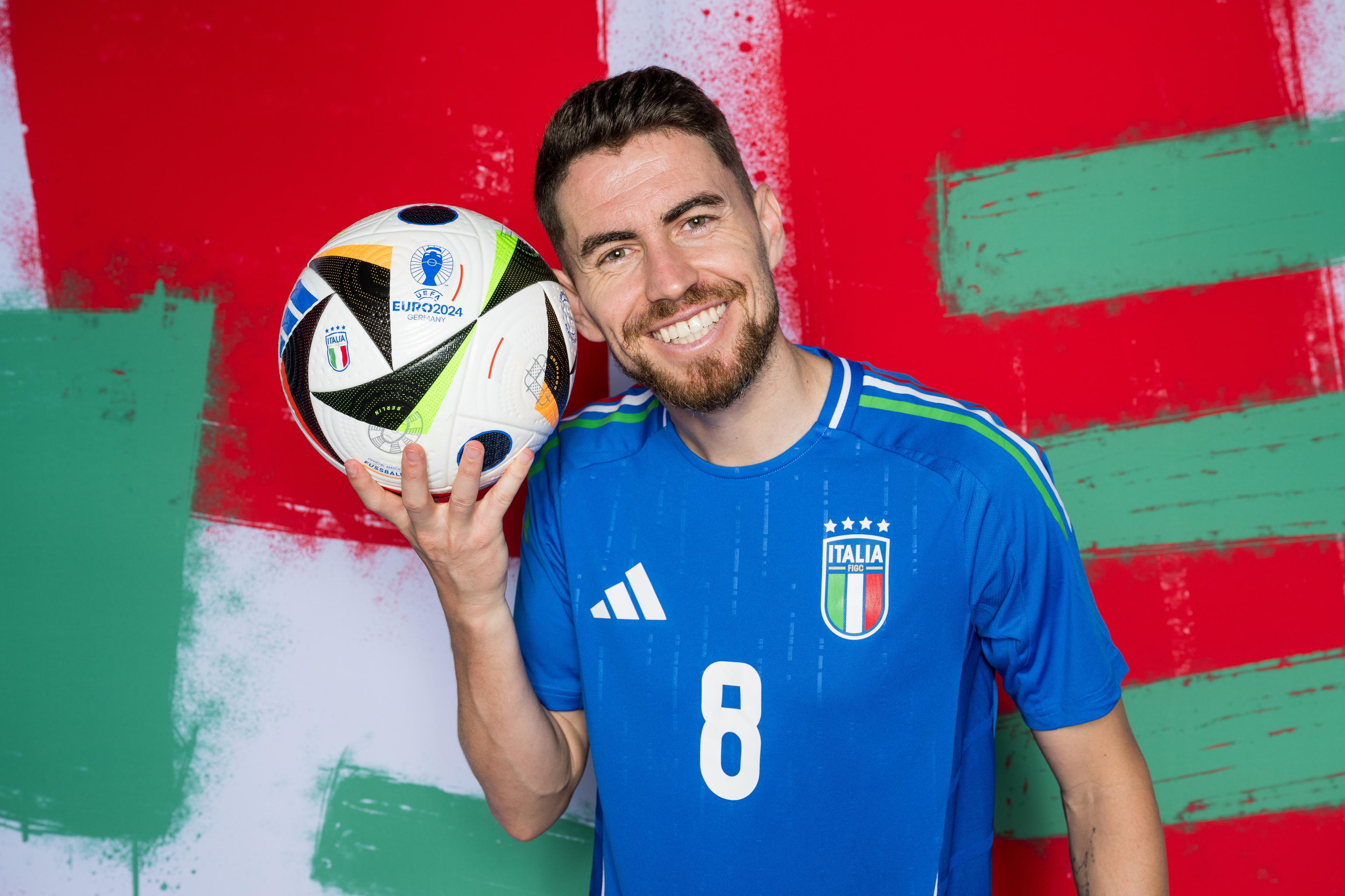 FLORENCE, ITALY - JUNE 08: Jorginho of Italy poses for a portrait during the Italy Portrait session ahead of the UEFA EURO 2024 Germany on June 08, 2024 in Florence, Italy. (Photo by Tullio Puglia - UEFA/UEFA via Getty Images)