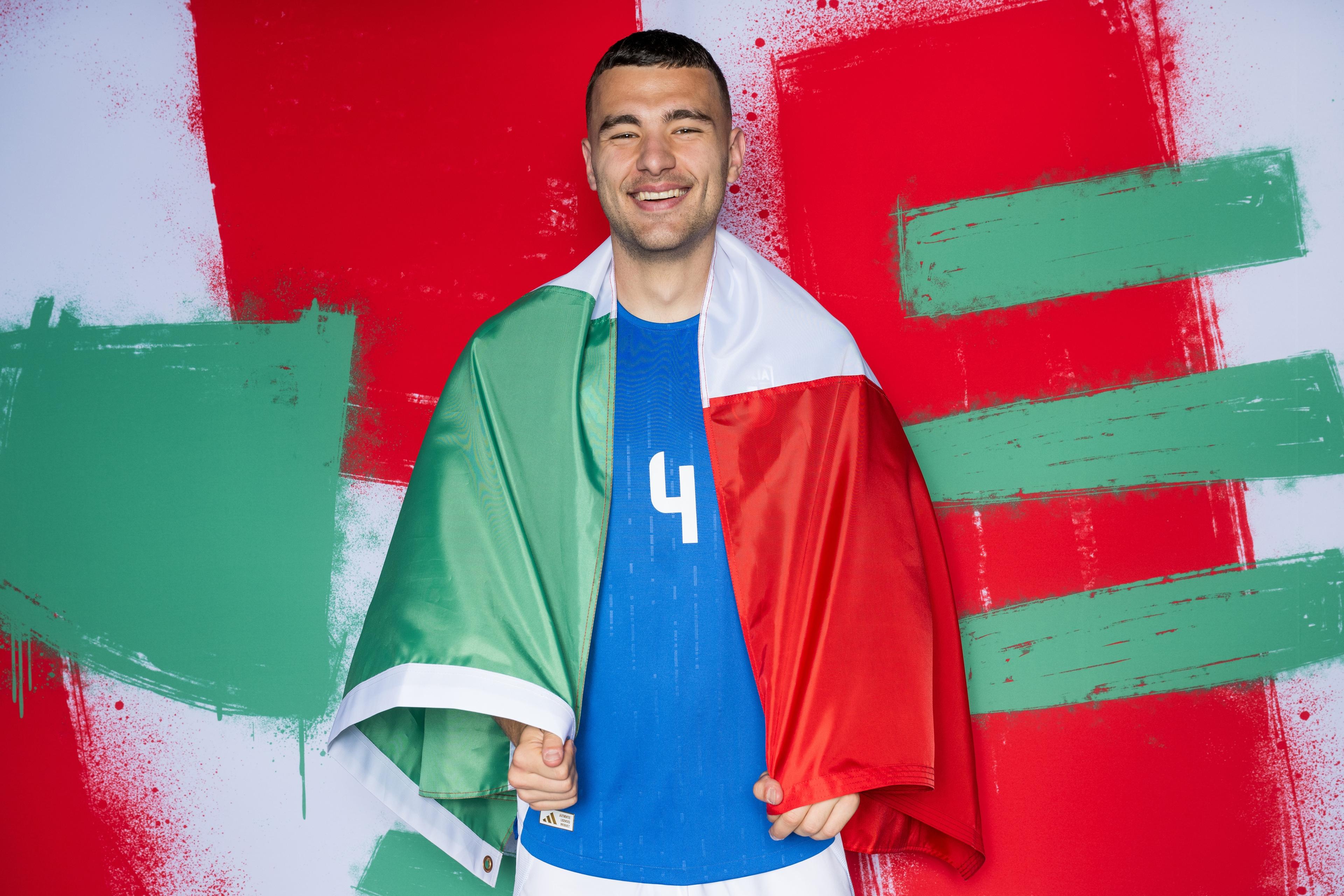 FLORENCE, ITALY - JUNE 08: Alessandro Buongiorno of Italy poses for a portrait during the Italy Portrait session ahead of the UEFA EURO 2024 Germany on June 08, 2024 in Florence, Italy. (Photo by Tullio Puglia - UEFA/UEFA via Getty Images)