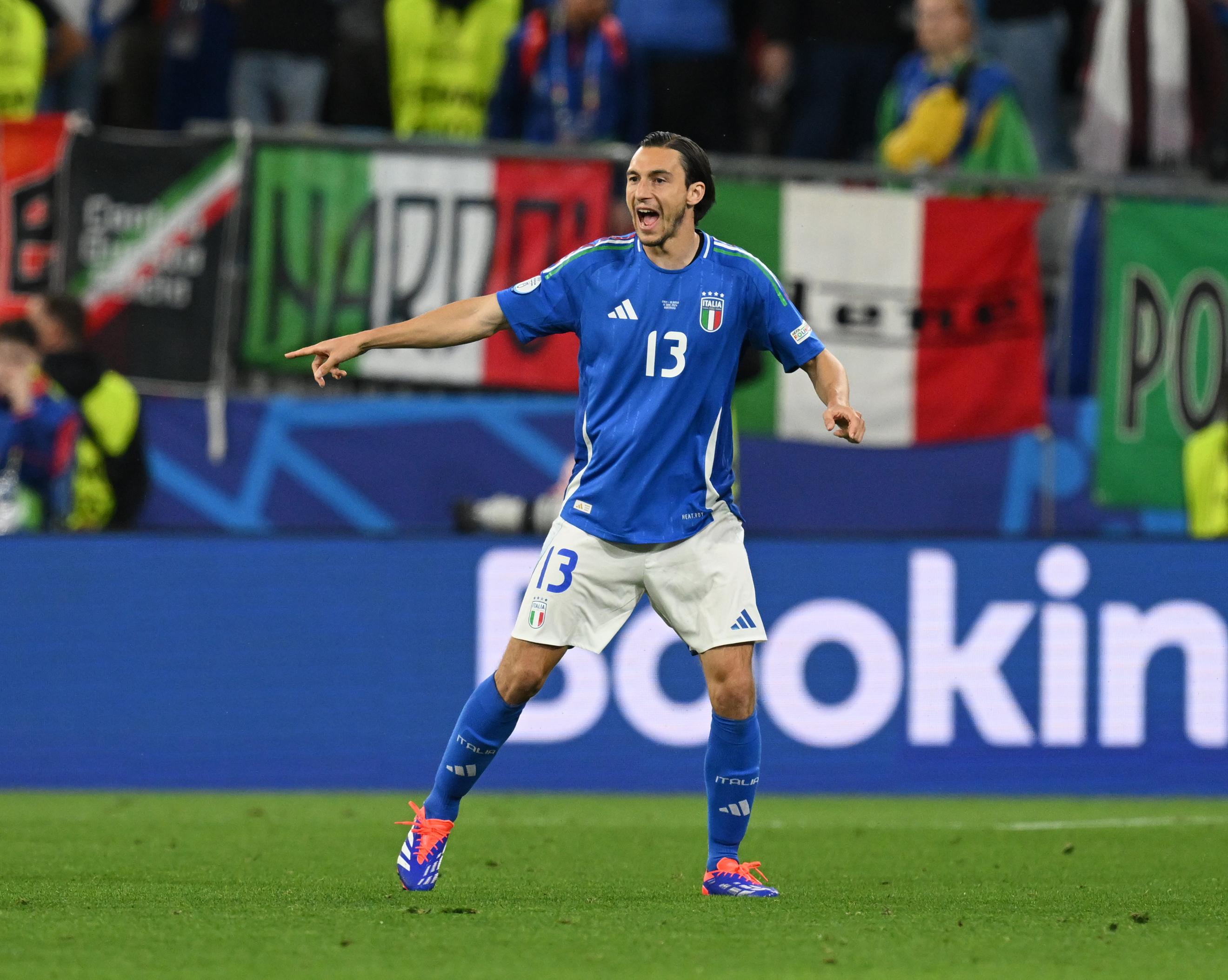DORTMUND, GERMANY - JUNE 15: Matteo Darmian of Italy in action during the UEFA EURO 2024 group stage match between Italy and Albania at Football Stadium Dortmund on June 15, 2024 in Dortmund, Germany. (Photo by Claudio Villa/Getty Images for FIGC)