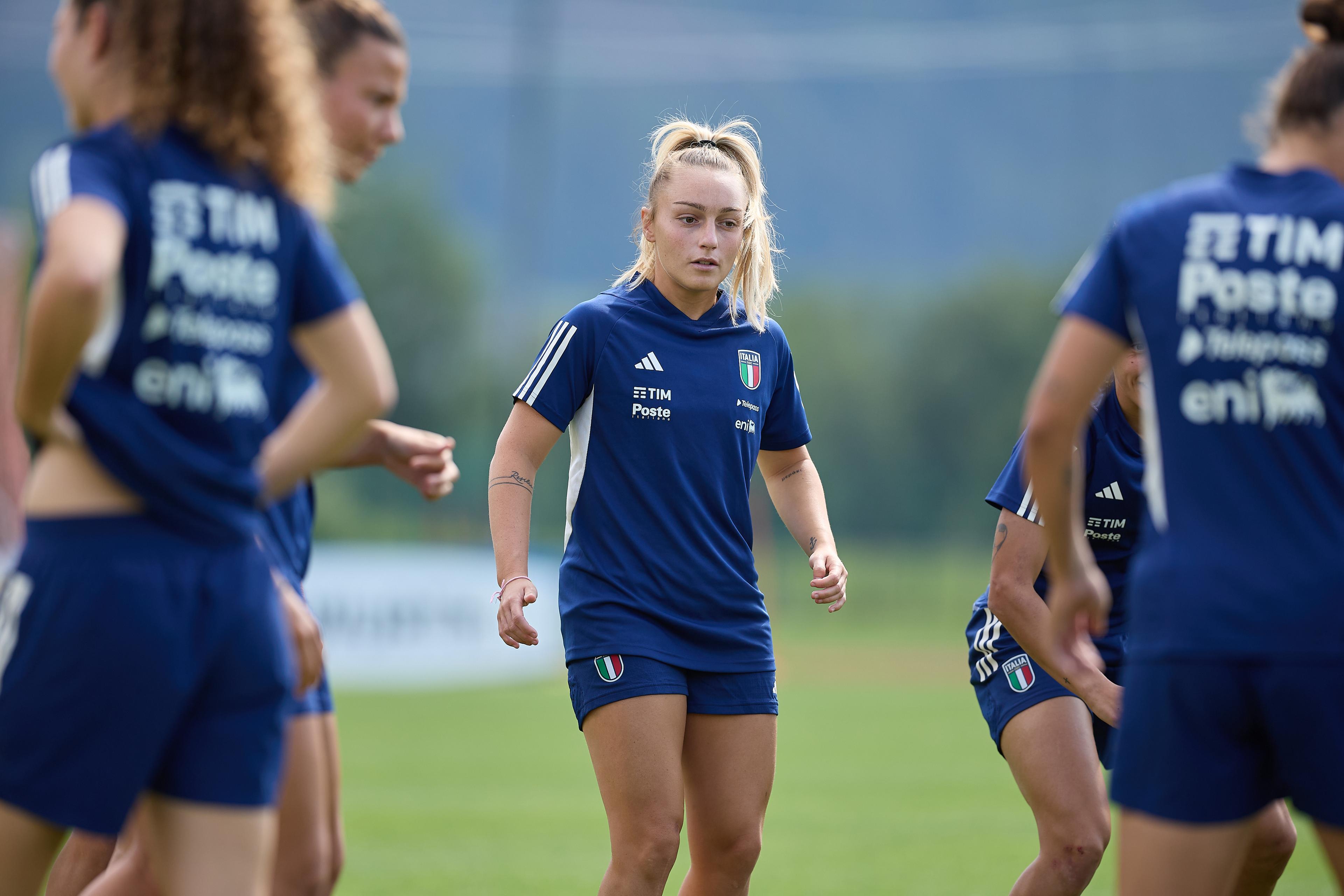 BRUNECK, ITALY - JULY 08: XXXXX during Italy Women Training Session on July 08, 2024 in Bruneck, Italy. (Photo by Emmanuele Ciancaglini/Getty Images)