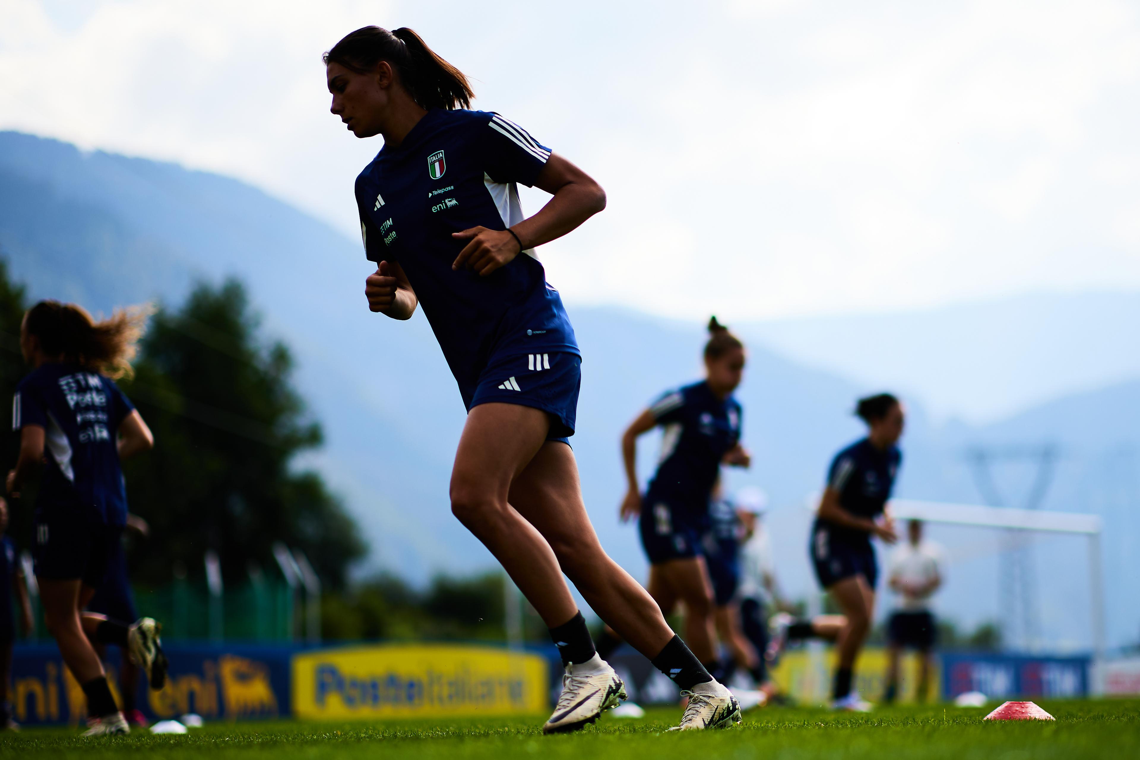 BRUNECK, ITALY - JULY 08: XXXXX during Italy Women Training Session on July 08, 2024 in Bruneck, Italy. (Photo by Emmanuele Ciancaglini/Getty Images)