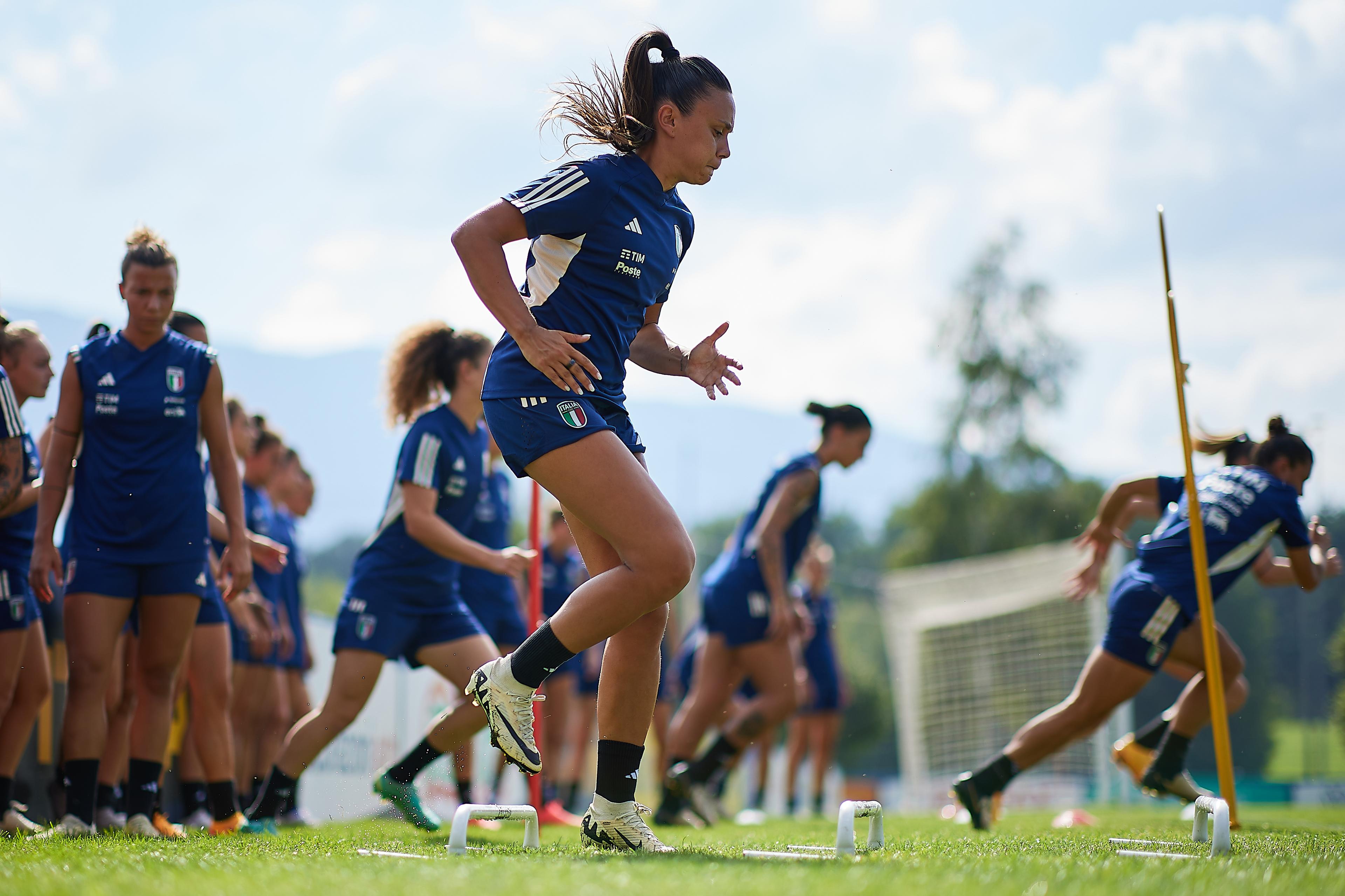 BRUNECK, ITALY - JULY 08: XXXXX during Italy Women Training Session on July 08, 2024 in Bruneck, Italy. (Photo by Emmanuele Ciancaglini/Getty Images)