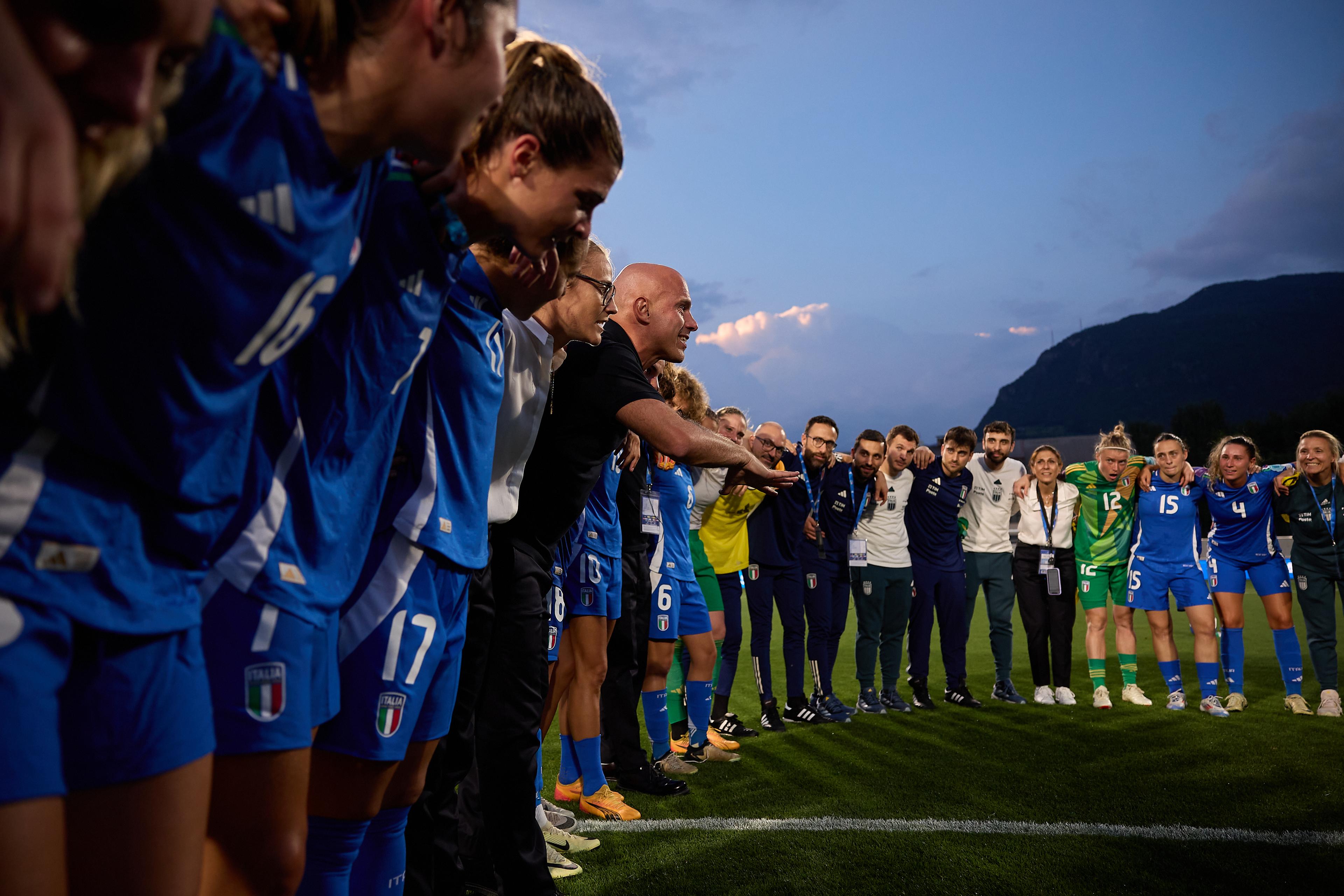 BOLZANO, ITALY - JULY 16: XXXXX during the Women's EURO 2025 European Qualifiers match between Italy and Finland at Stadio Druso on July 16, 2024 in Bolzano, Italy. (Photo by Emmanuele Ciancaglini/Getty Images)
