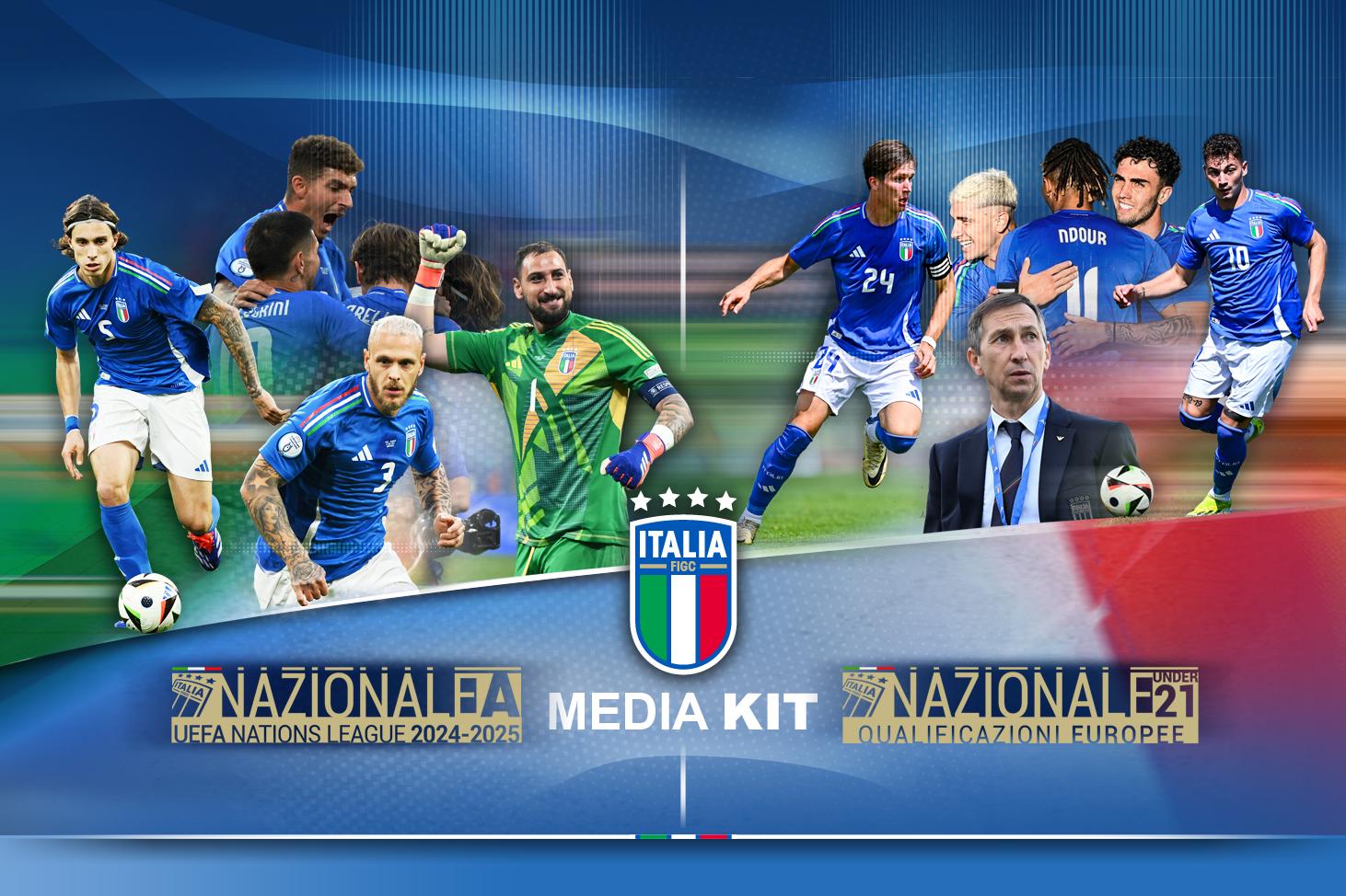 Online i media kit con tutte le info sulle gare della Nazionale A e della Nazionale Under 21