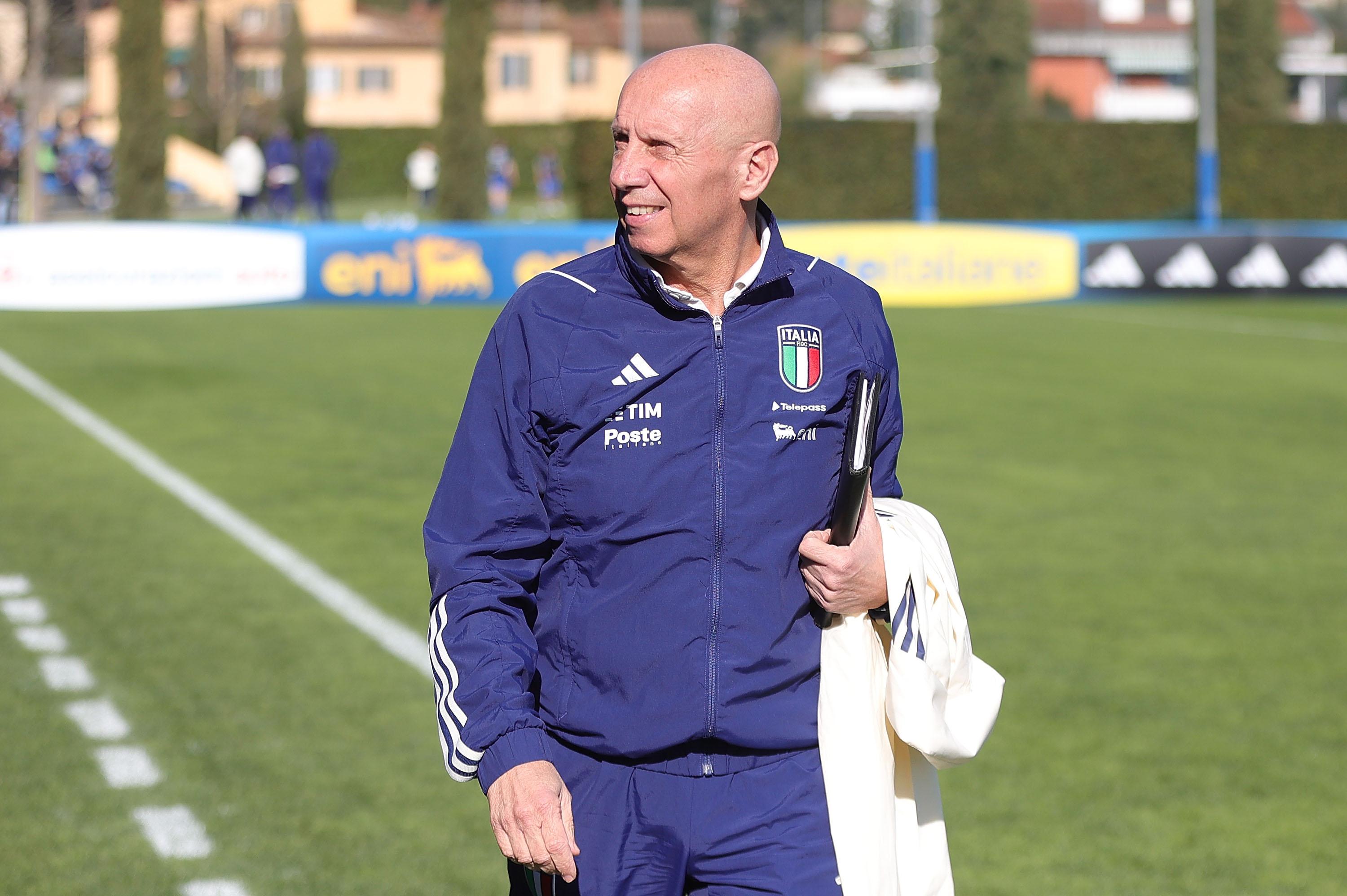 FLORENCE, ITALY - FEBRUARY 13: Maurizio Viscidi of FIGC during the International friendly match between Italy U17 and France U17 at Centro Tecnico Federale di Coverciano on February 13, 2024 in Florence, Italy. (Photo by Gabriele Maltinti/Getty Images) *** Local Caption *** Maurizio Viscidi