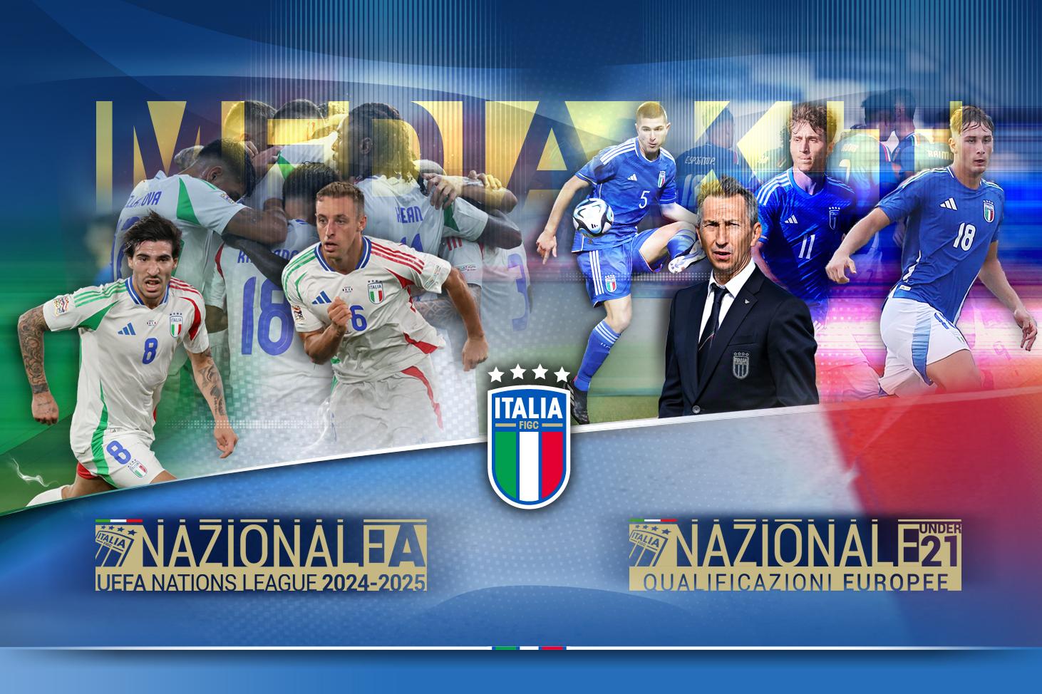 Online i Media kit per le gare di ottobre della Nazionale A e dell’Under 21