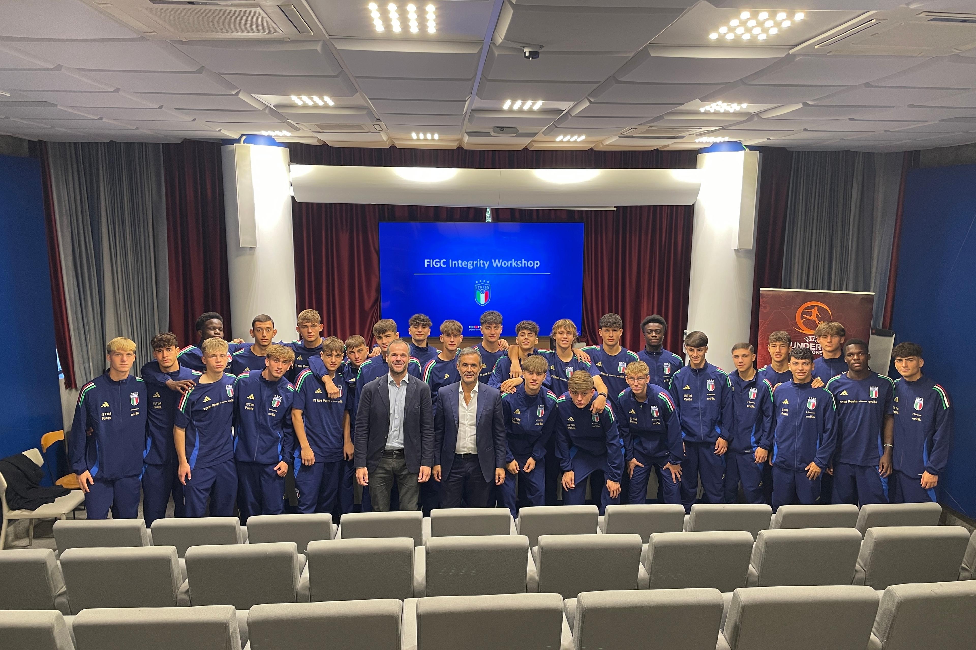 Workshop di formazione sul contrasto al match fixing a Coverciano per gli Azzurrini di Massimiliano Favo