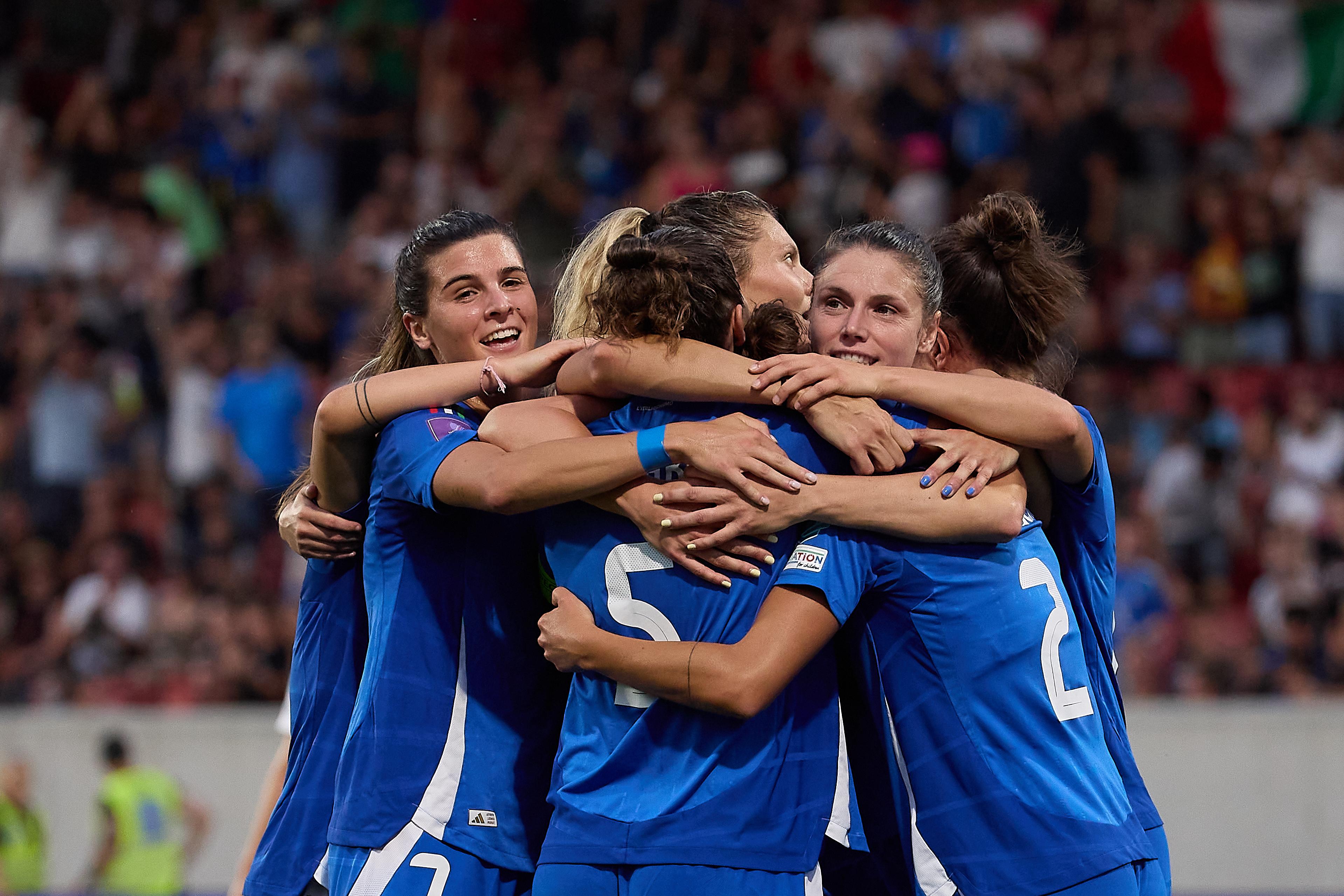 BOLZANO, ITALY - JULY 16: XXXXX during the Women\\'s EURO 2025 European Qualifiers match between Italy and Finland at Stadio Druso on July 16, 2024 in Bolzano, Italy. (Photo by Emmanuele Ciancaglini/Getty Images)