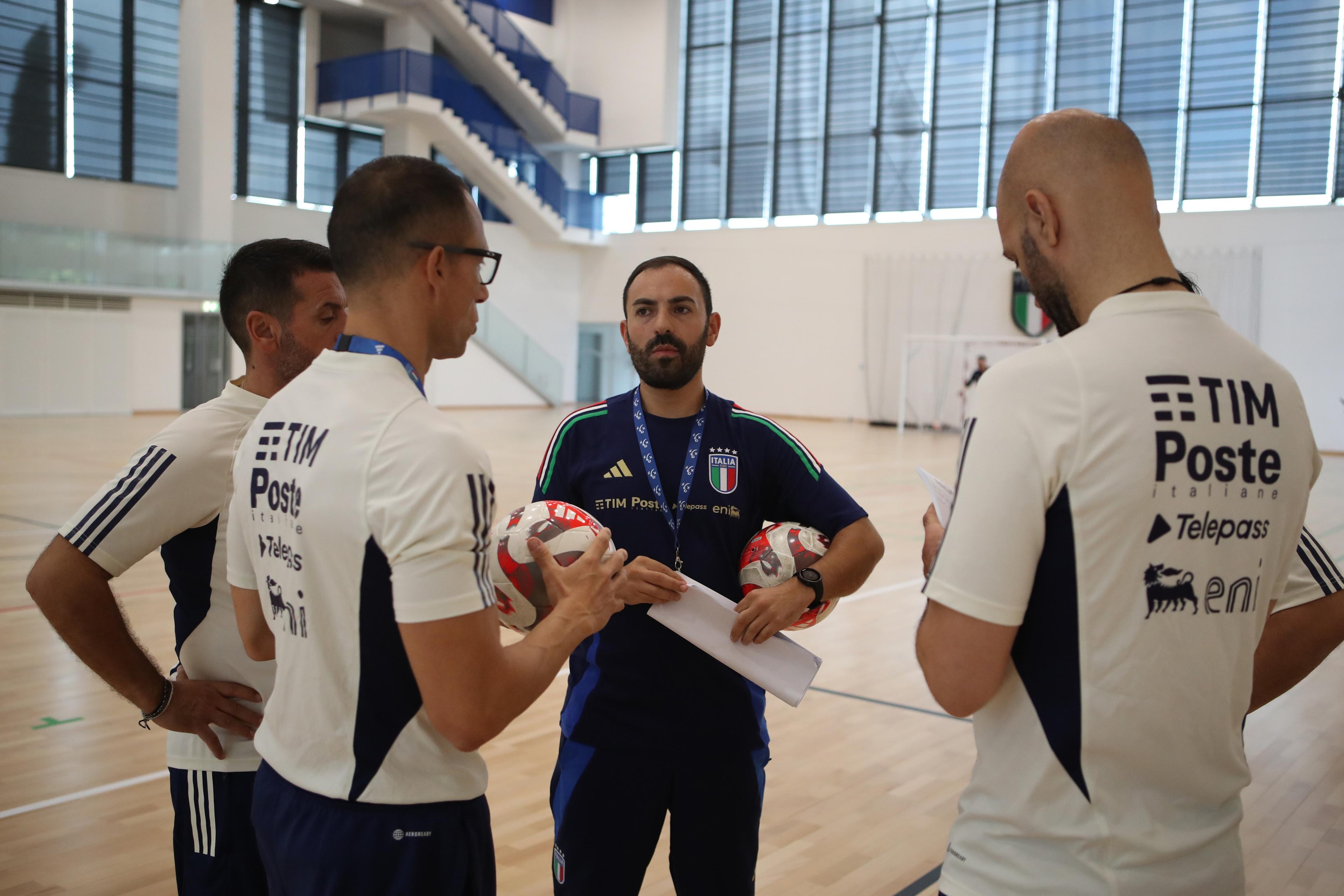 Samperi dirige il primo allenamento dell\\'Italfutsal al Giulio Onesti