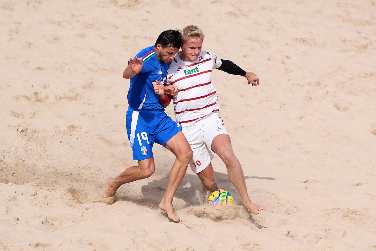 CADIZ, SPAIN - OCTOBER 10: FIFA Beach Soccer World Cup 2025 - European Qualifier Andaluc\\u00EDa at Playa de La Victoria on October 10, 2024 in Cadiz, Spain. (Photo by Manuel Queimadelos/Quality Sport Images)