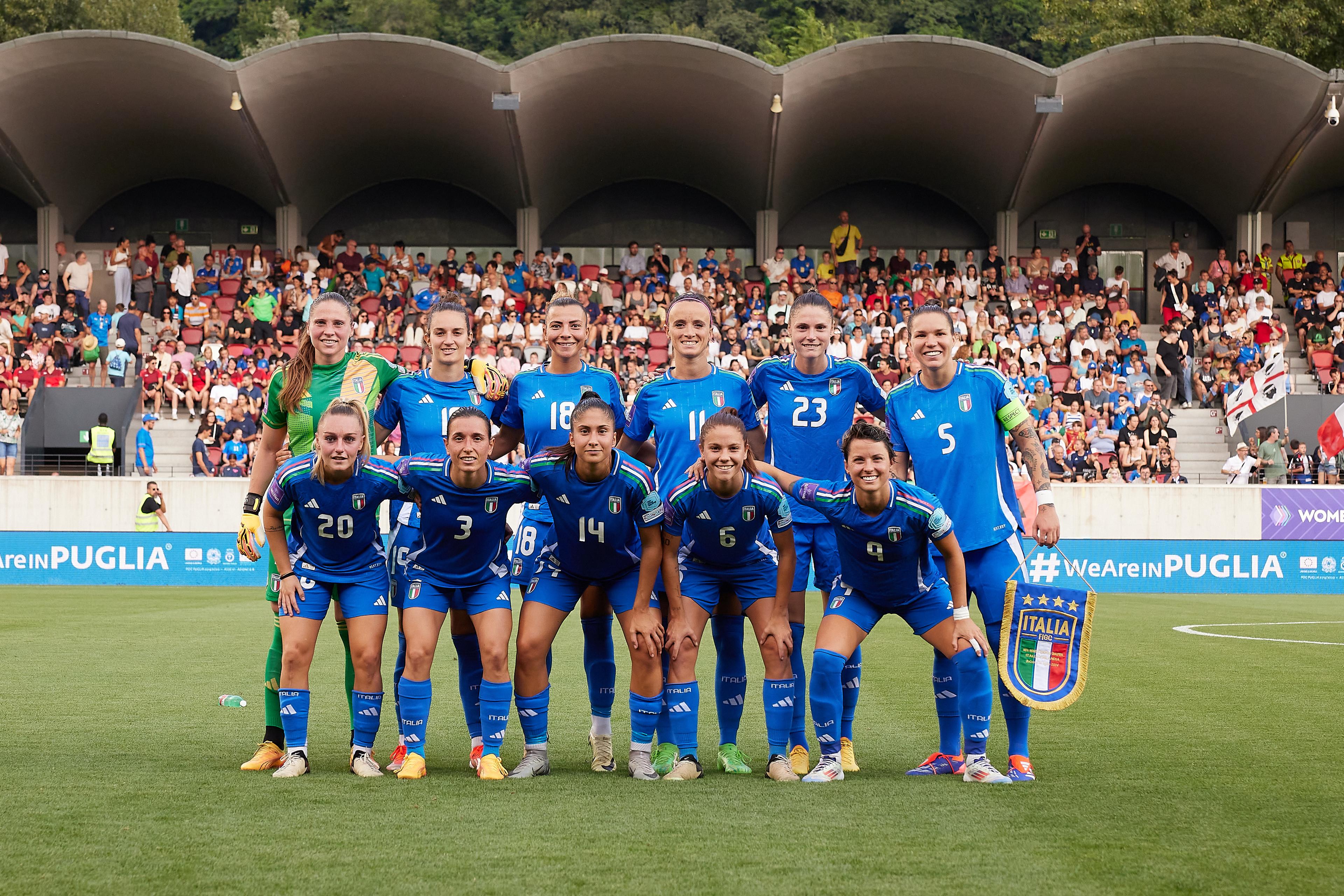 BOLZANO, ITALY - JULY 16: XXXXX during the Women's EURO 2025 European Qualifiers match between Italy and Finland at Stadio Druso on July 16, 2024 in Bolzano, Italy. (Photo by Emmanuele Ciancaglini/Getty Images)