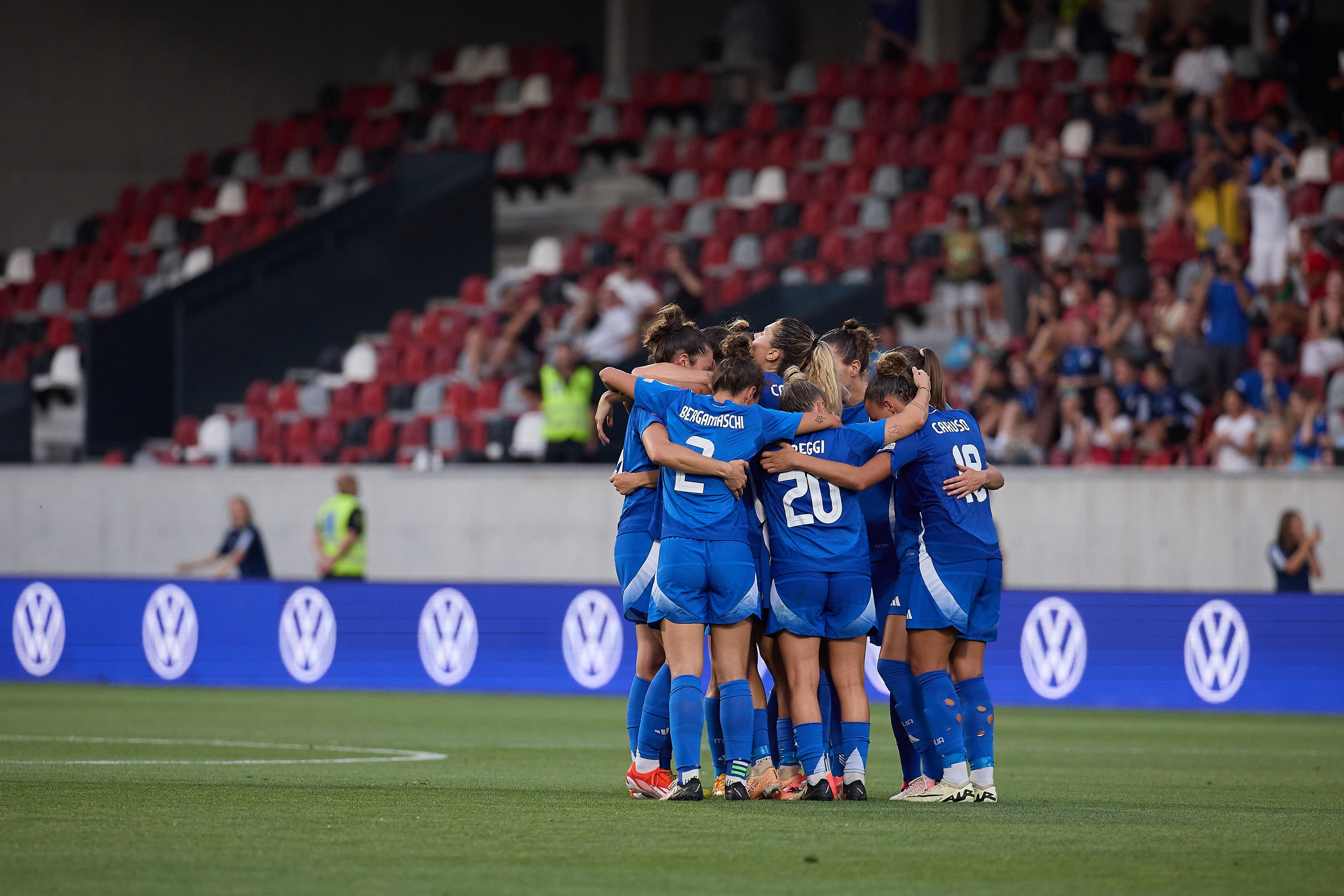 BOLZANO, ITALY - JULY 16: XXXXX during the Women's EURO 2025 European Qualifiers match between Italy and Finland at Stadio Druso on July 16, 2024 in Bolzano, Italy. (Photo by Emmanuele Ciancaglini/Getty Images)
