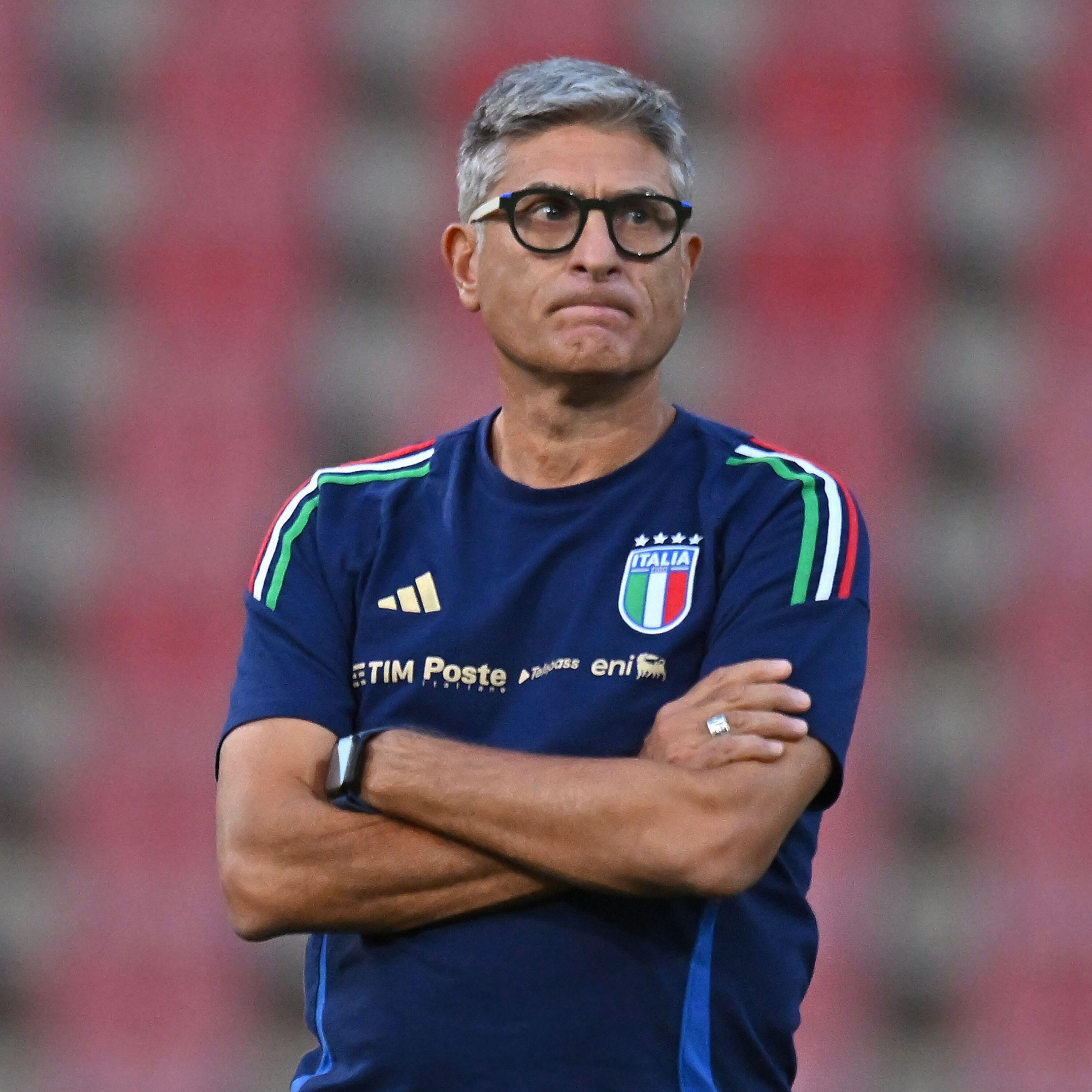 TRIESTE, ITALY - SEPTEMBER 06: Massimiliano Favo head coach of Italy U17 during the International Friendly match between Italy U17 and Switzerland U17 at Stadio Nereo Rocco on September 06, 2024 in Trieste, Italy. (Photo by Alessandro Sabattini/Getty Images)