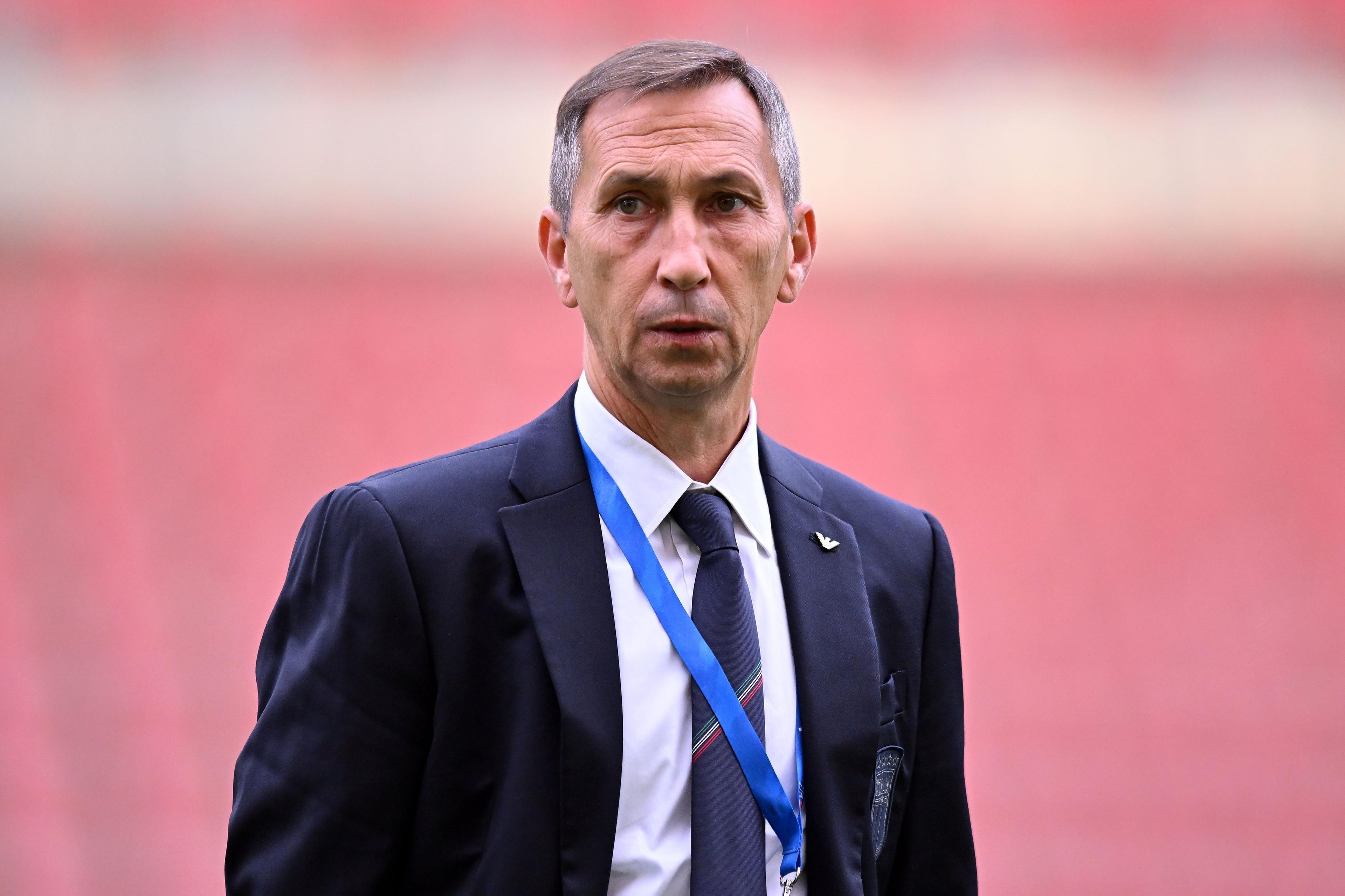 TRIESTE, ITALY - OCTOBER 15: Carmine Nunziata head coach of Italy U21 during the UEFA U21 Euro 2025 Qualifier match between Italy and Ireland at Stadio Nereo Rocco on October 15, 2024 in Trieste, Italy. (Photo by FIGC/FIGC via Getty Images