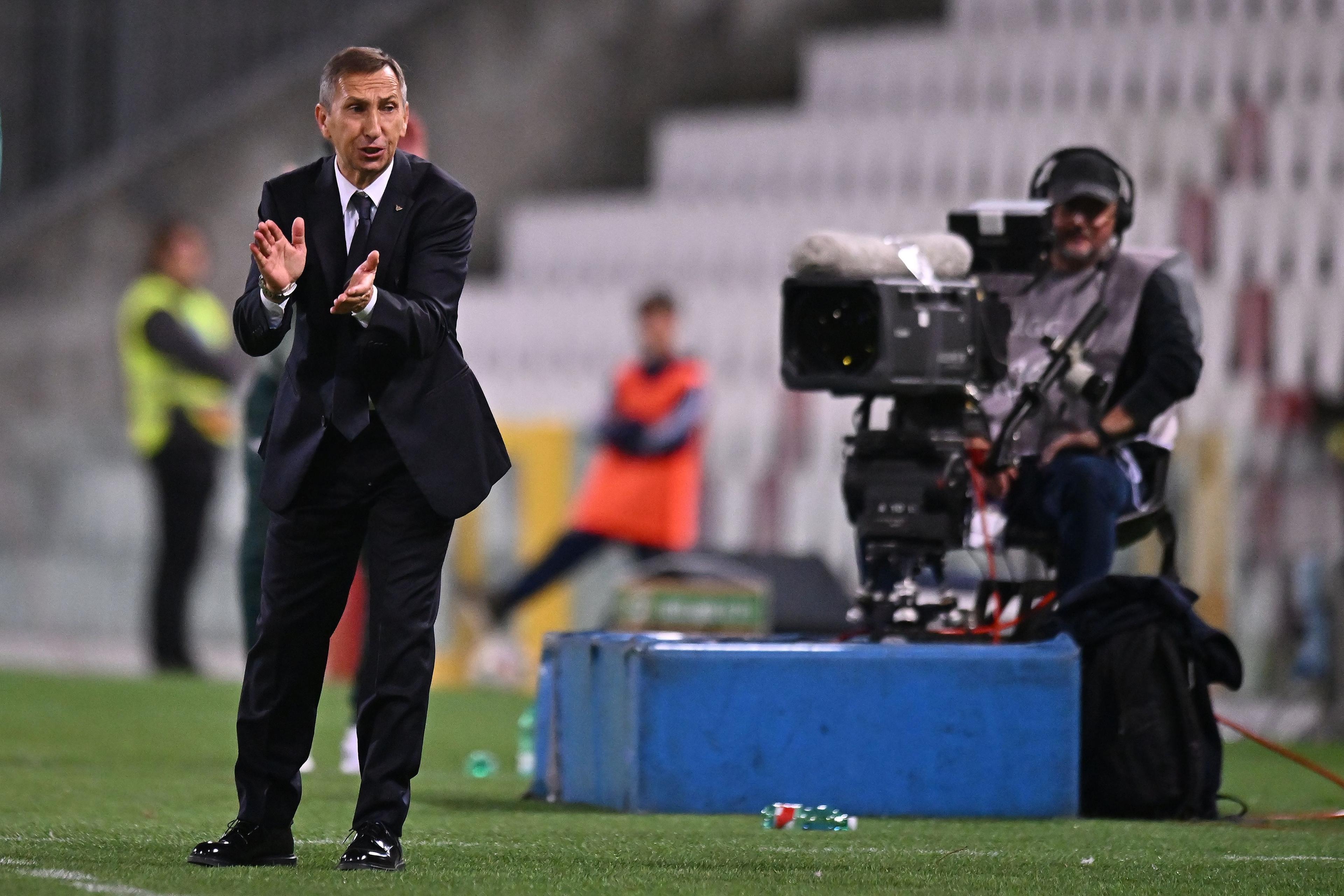 TRIESTE, ITALY - OCTOBER 15: Carmine Nunziata head coach of Italy U21 during the UEFA U21 Euro 2025 Qualifier match between Italy and Ireland at Stadio Nereo Rocco on October 15, 2024 in Trieste, Italy. (Photo by FIGC/FIGC via Getty Images