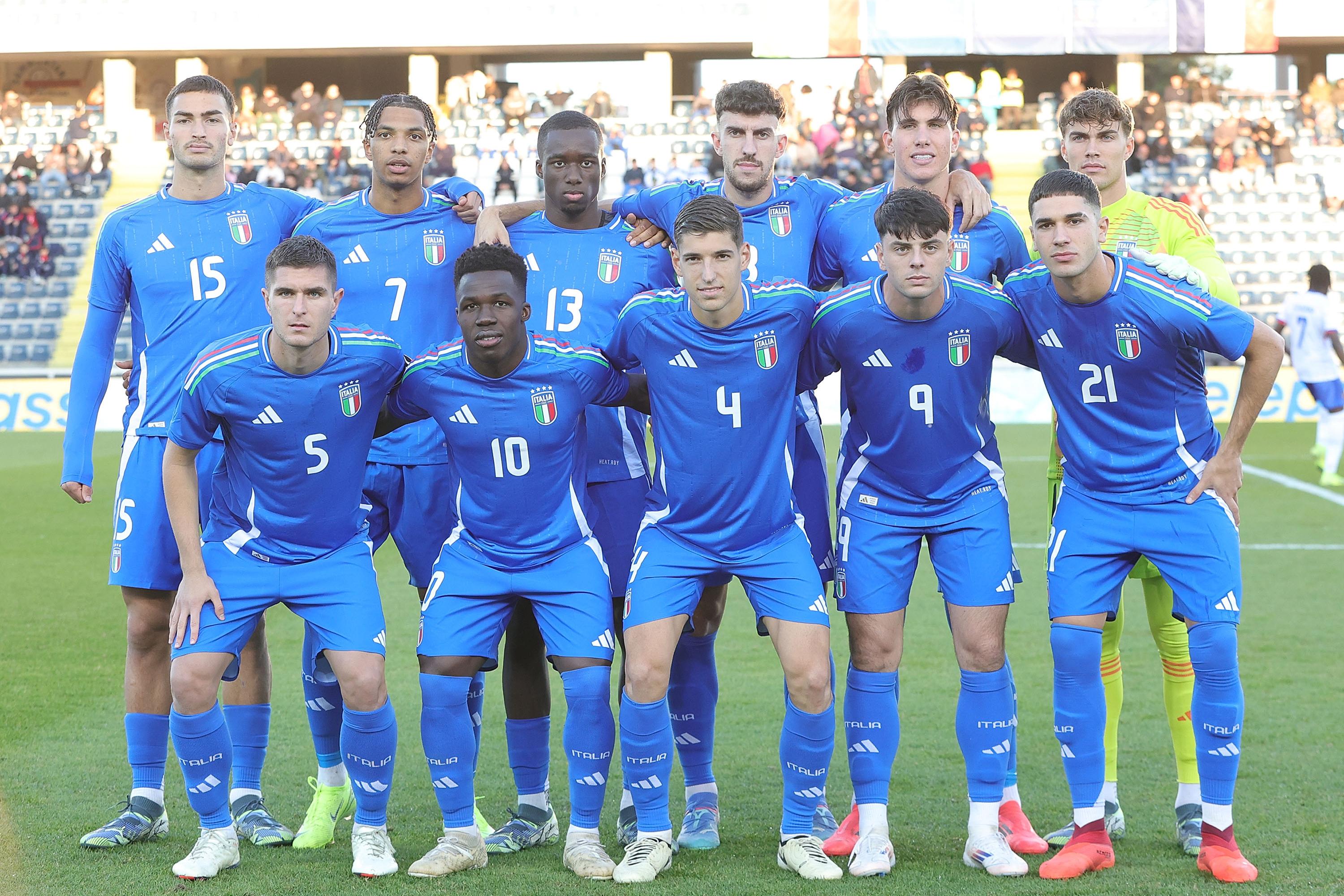 EMPOLI, ITALY - NOVEMBER 15: Italy U21 poses during the international friendly match between Italy U21 and France U21 at Stadio Carlo Castellani on November 15, 2024 in Empoli, Italy. (Photo by Gabriele Maltinti - FIGC/FIGC via Getty Images)