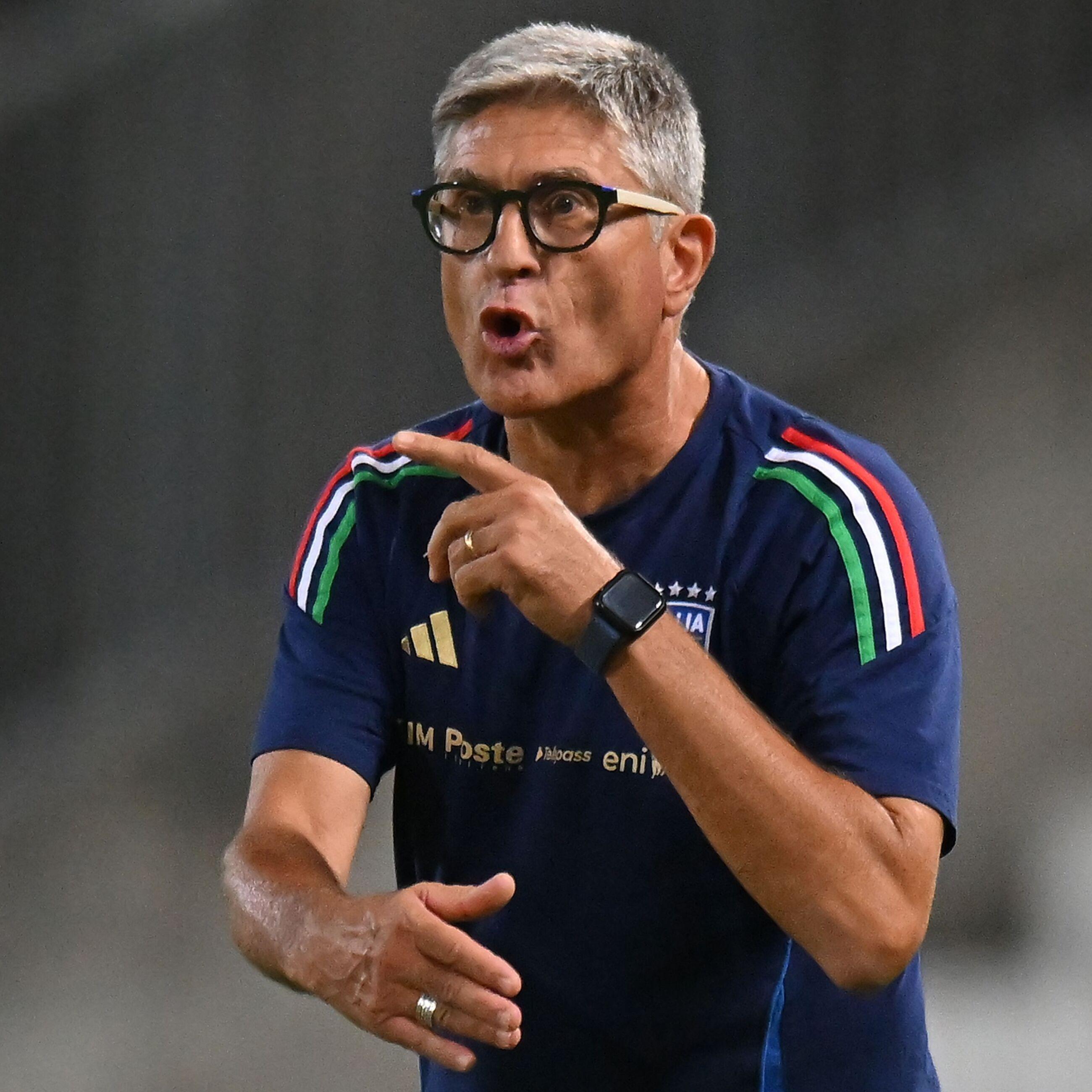 TRIESTE, ITALY - SEPTEMBER 06: Massimiliano Favo head coach of Italy U17 during the International Friendly match between Italy U17 and Switzerland U17 at Stadio Nereo Rocco on September 06, 2024 in Trieste, Italy. (Photo by Alessandro Sabattini/Getty Images)