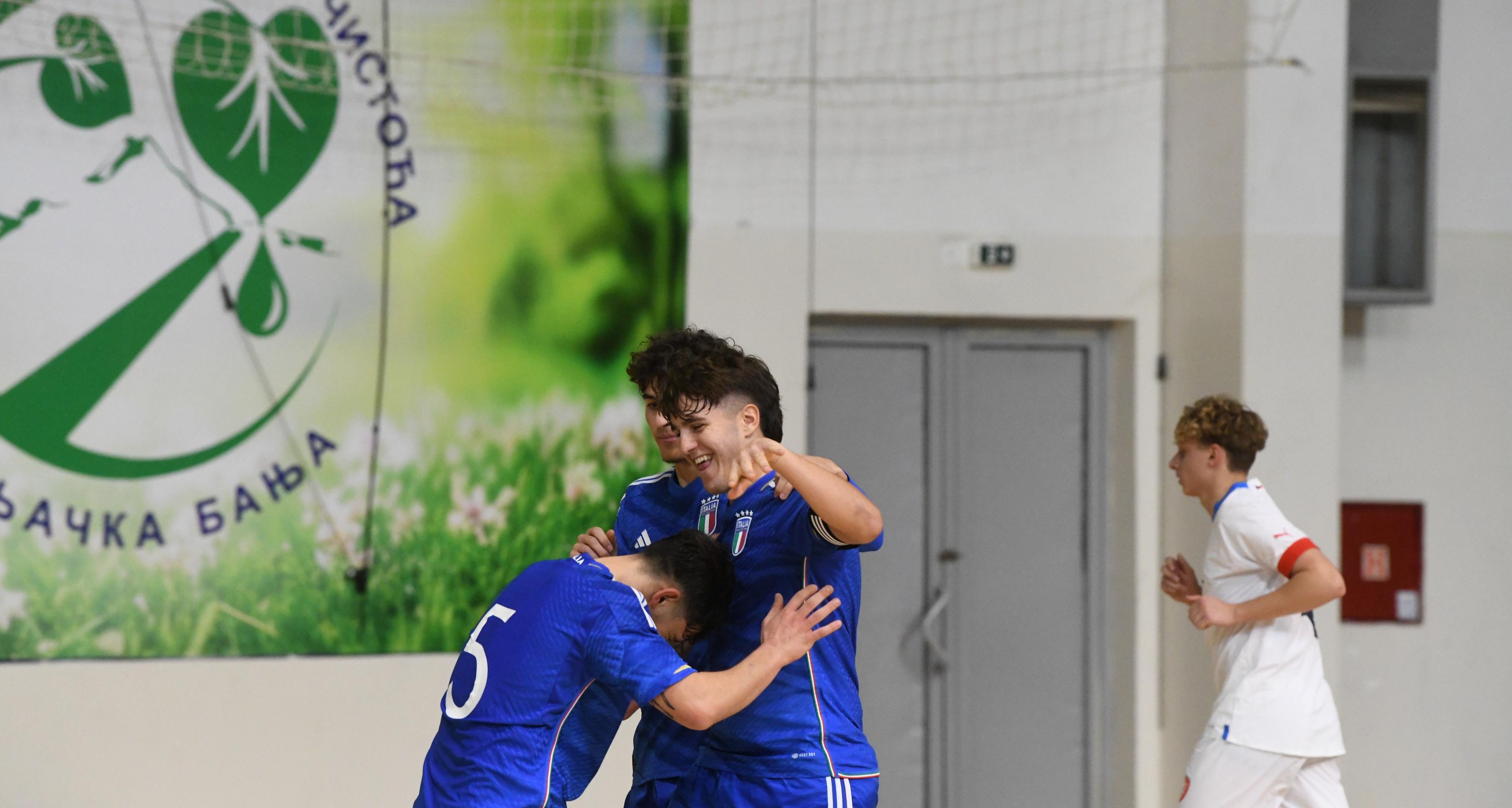 Esordio vincente per gli Azzurrini del futsal nel torneo in Serbia