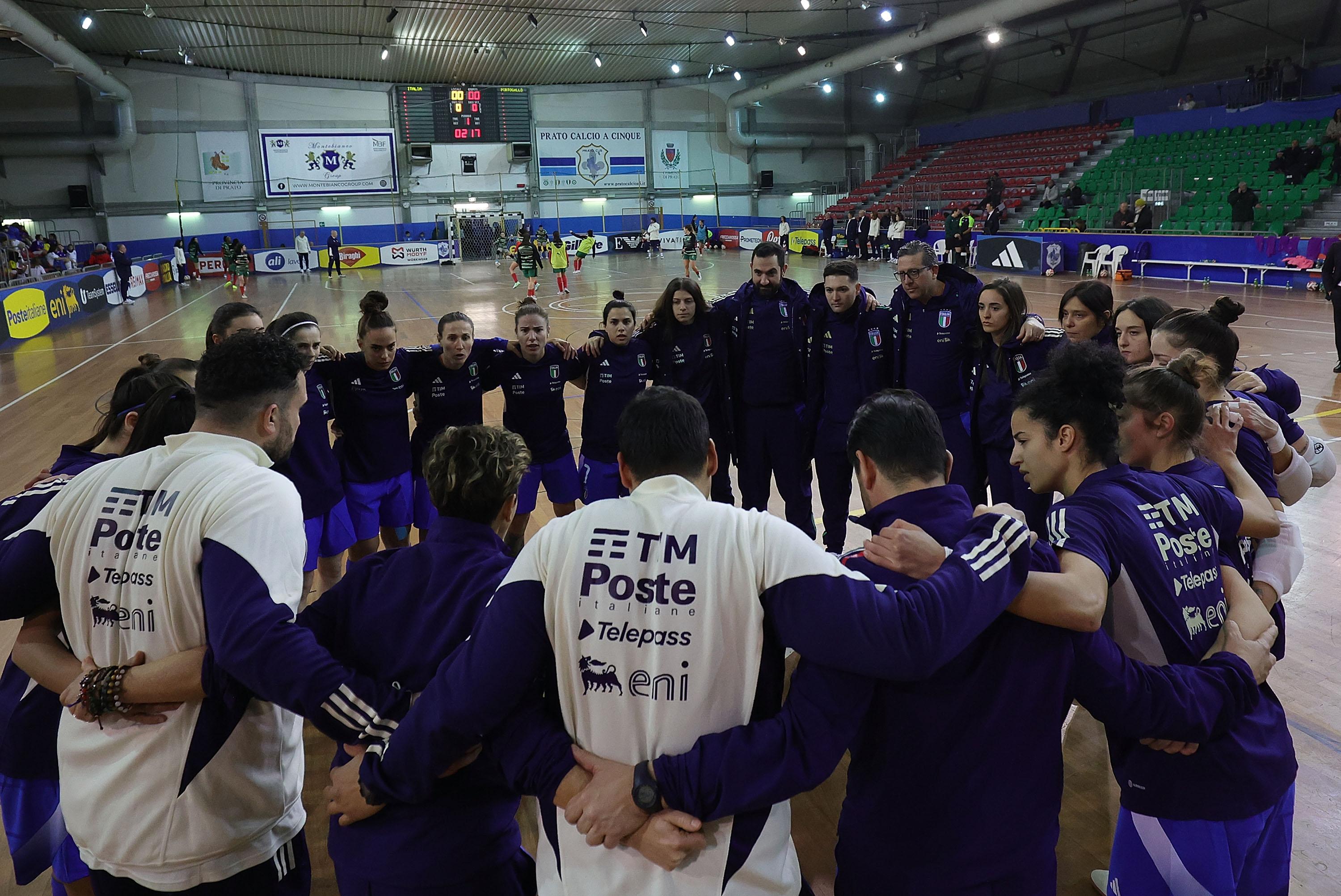 PRATO, ITALY - JANUARY 14: General view during the Women Futsal Friendly match between Italy and Portugal on January 14, 2025 in Prato, Italy. (Photo by Gabriele Maltinti - FIGC/FIGC via Getty Images)