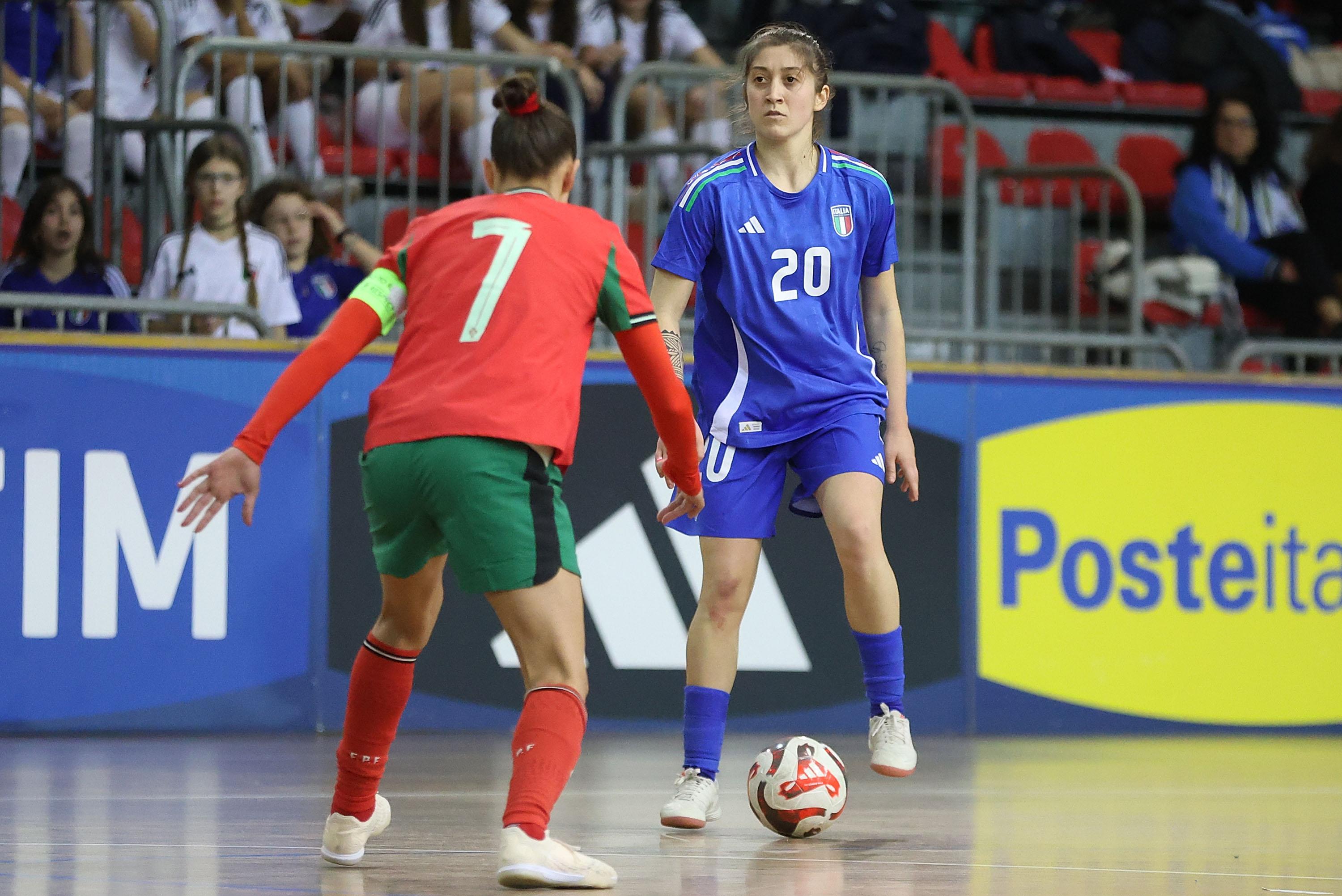 PRATO, ITALY - JANUARY 14: Erika Ferrara ita in action during the Women Futsal Friendly match between Italy and Portugal on January 14, 2025 in Prato, Italy. (Photo by Gabriele Maltinti - FIGC/FIGC via Getty Images) *** Local Caption *** Erika Ferrara