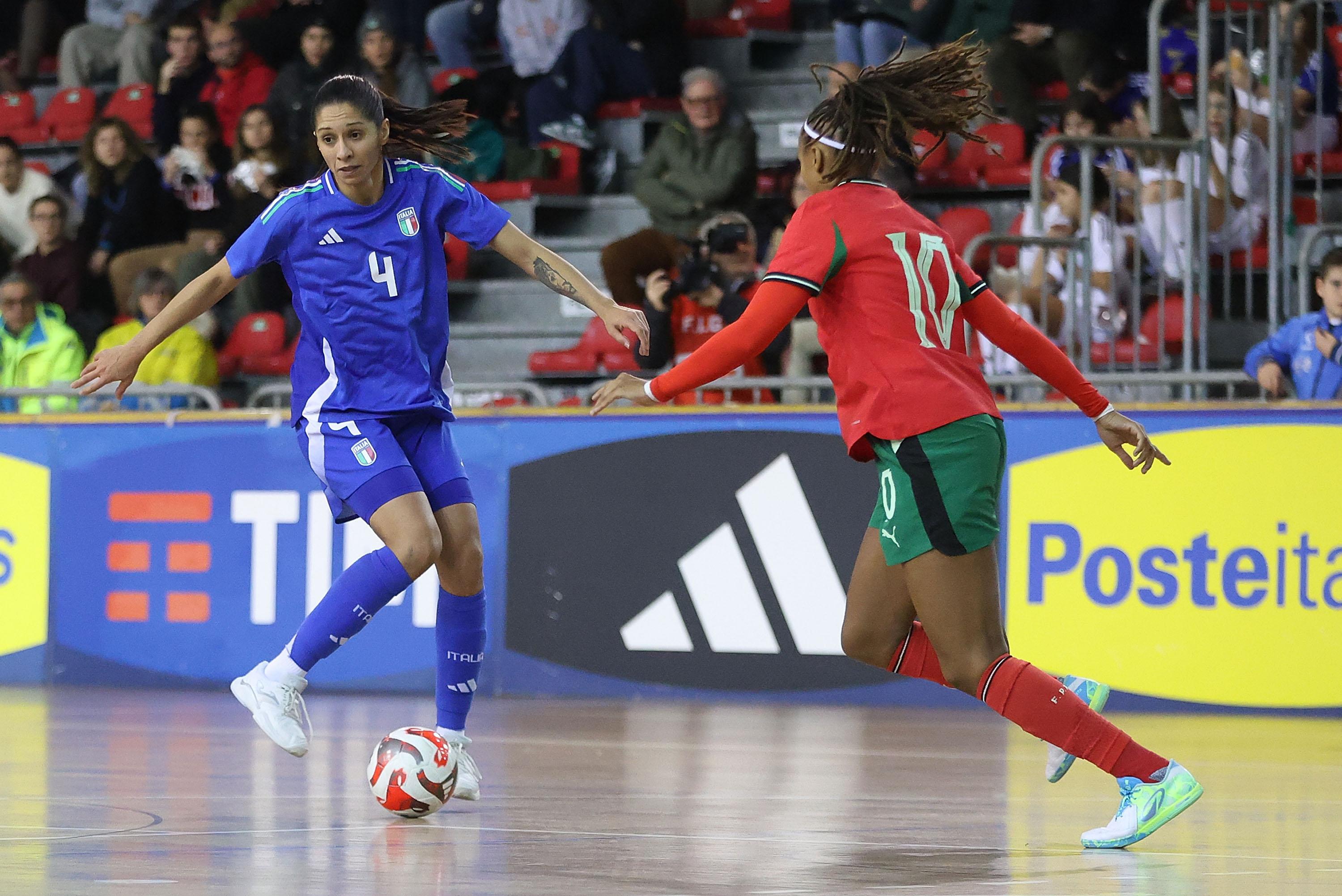 PRATO, ITALY - JANUARY 14: Bruna Borges of Italy Futsal in action during the Women Futsal Friendly match between Italy and Portugal on January 14, 2025 in Prato, Italy. (Photo by Gabriele Maltinti - FIGC/FIGC via Getty Images) *** Local Caption *** Bruna Borges