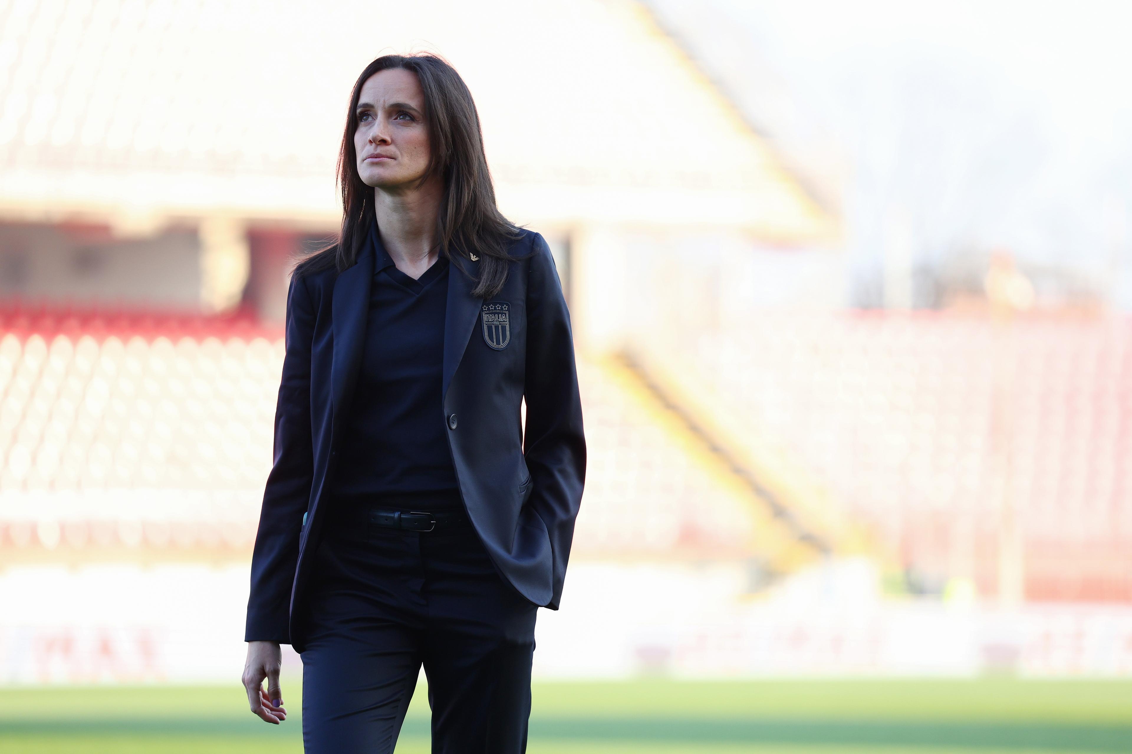MONZA, ITALY - FEBRUARY 21: Barbara Bonansea of Italy arrives at the stadium prior to the UEFA Women's Nations League 2024/25 Group A4 MD1 match between Italy and Wales at Stadio Brianteo on February 21, 2025 in Monza, Italy. (Photo by Francesco Scaccianoce/FIGC via Getty Images)