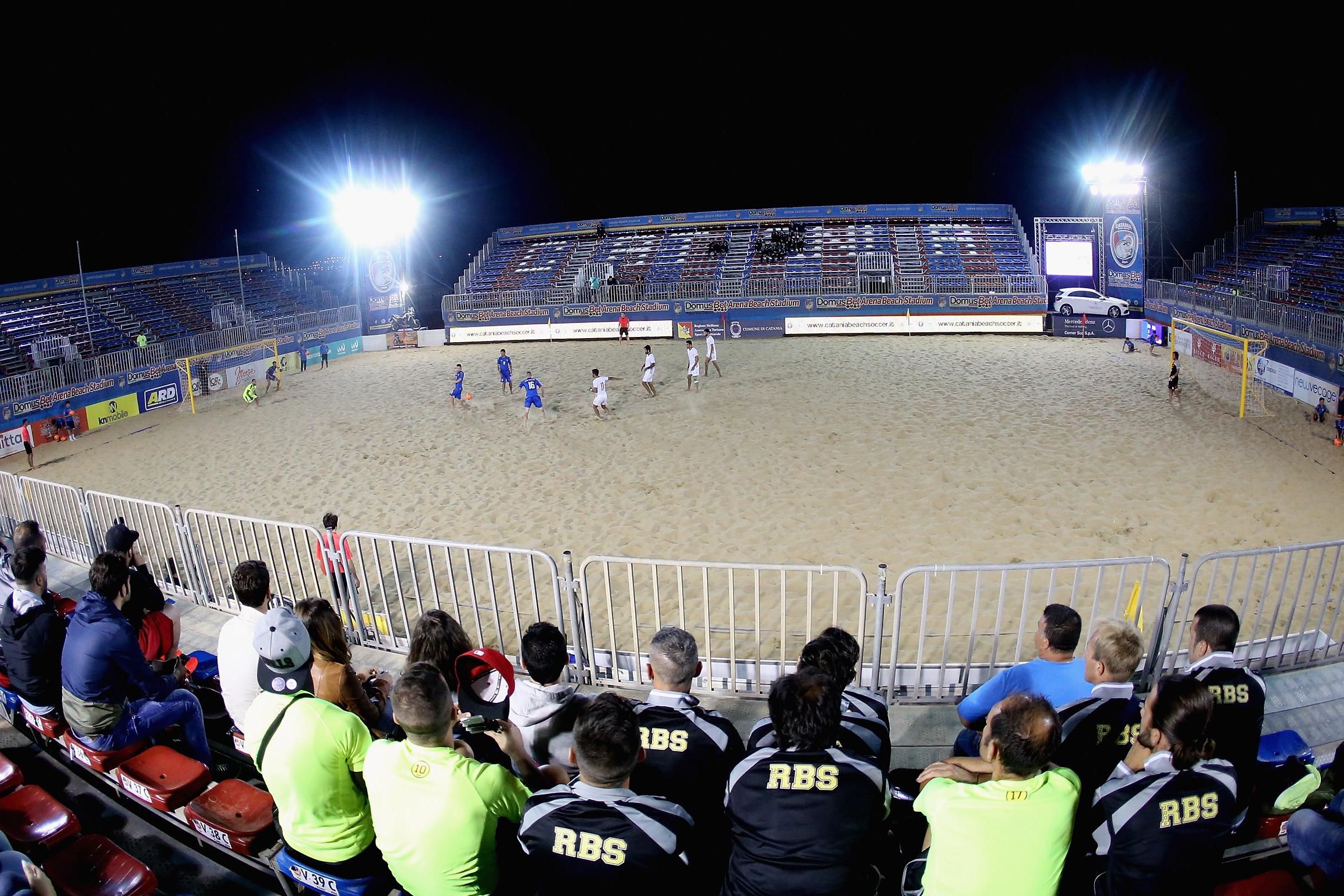 CATANIA, ITALY - MAY 31: A general view of stadium during the beach soccer international frienldy between Italy and Iran on May 31, 2016 in Catania, Italy. (Photo by Maurizio Lagana/Getty Images)