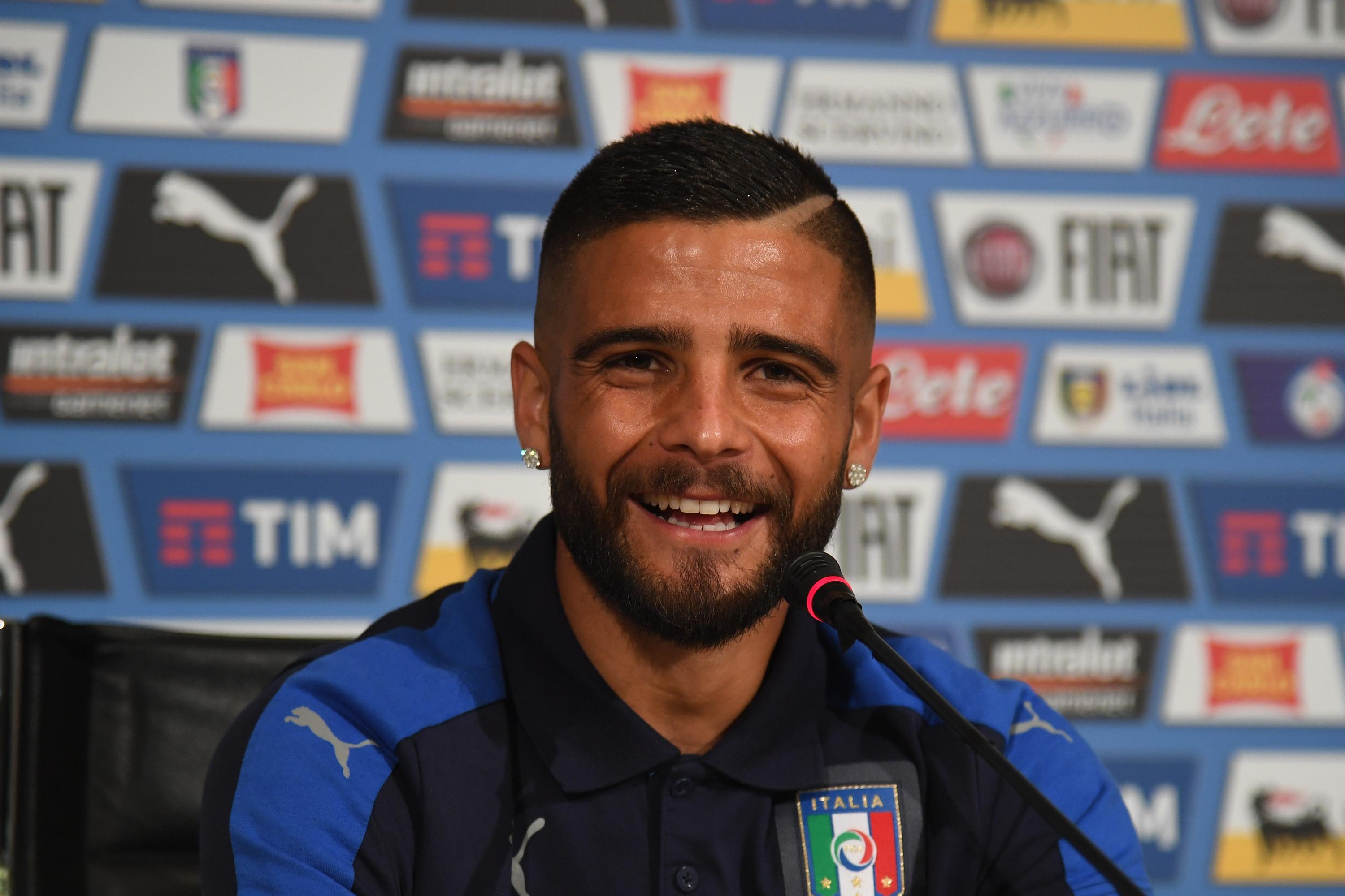 FLORENCE, ITALY - JUNE 05:  Lorenzo Insigne of Italy speaks with the media during the press conference at Coverciano on June 5, 2017 in Florence, Italy.  (Photo by Claudio Villa/Getty Images)