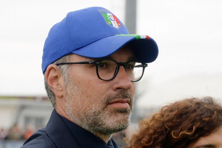 GRADISCA D\\'ISONZO, ITALY - APRIL 24:  Head coach of Italy women\\'s U16 Massimo Migliorini looks on during the 2nd Female Tournament \\'Delle Nazioni\\' match between Italy U16 and France U16 at stadio Colaussi on April 24, 2017 in Gradisca d\\'Isonzo, Italy.  (Photo by Dino Panato/Getty Images)