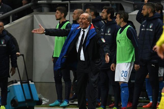 SOLNA, SWEDEN - NOVEMBER 10:  Head coach of Italy Gian Piero Ventura reacts during the  FIFA 2018 World Cup Qualifier Play-Off: First Leg between Sweden and Italy at Friends Arena on November 10, 2017 in Solna,Sweden.  (Photo by Claudio Villa/Getty Images)