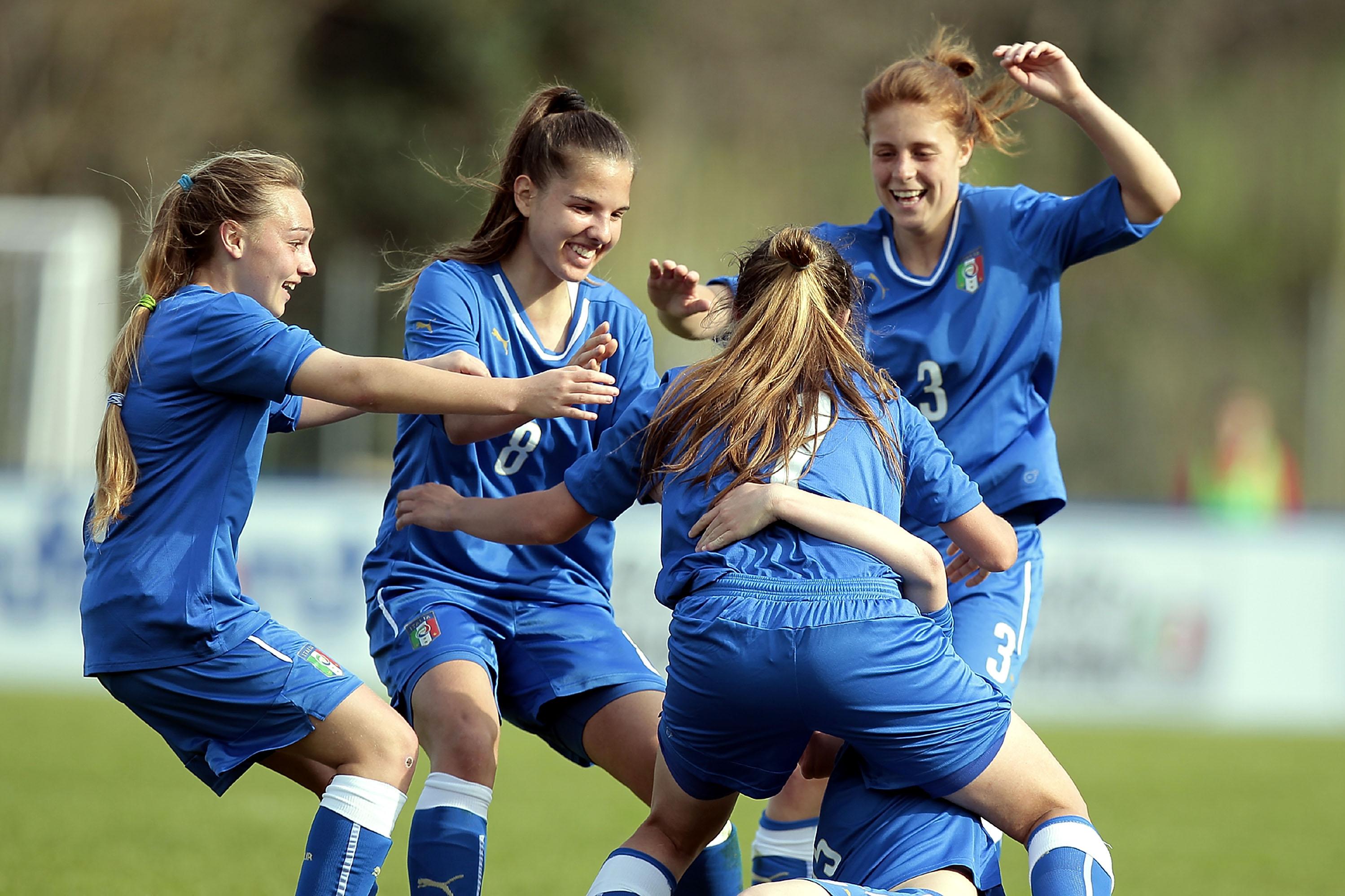 during the UEFA Under17 Women\\'s Elite Round match between Italy and Belarus at Stadio B. Bonelli on April 11, 2015 in Montepulciano, Italy.