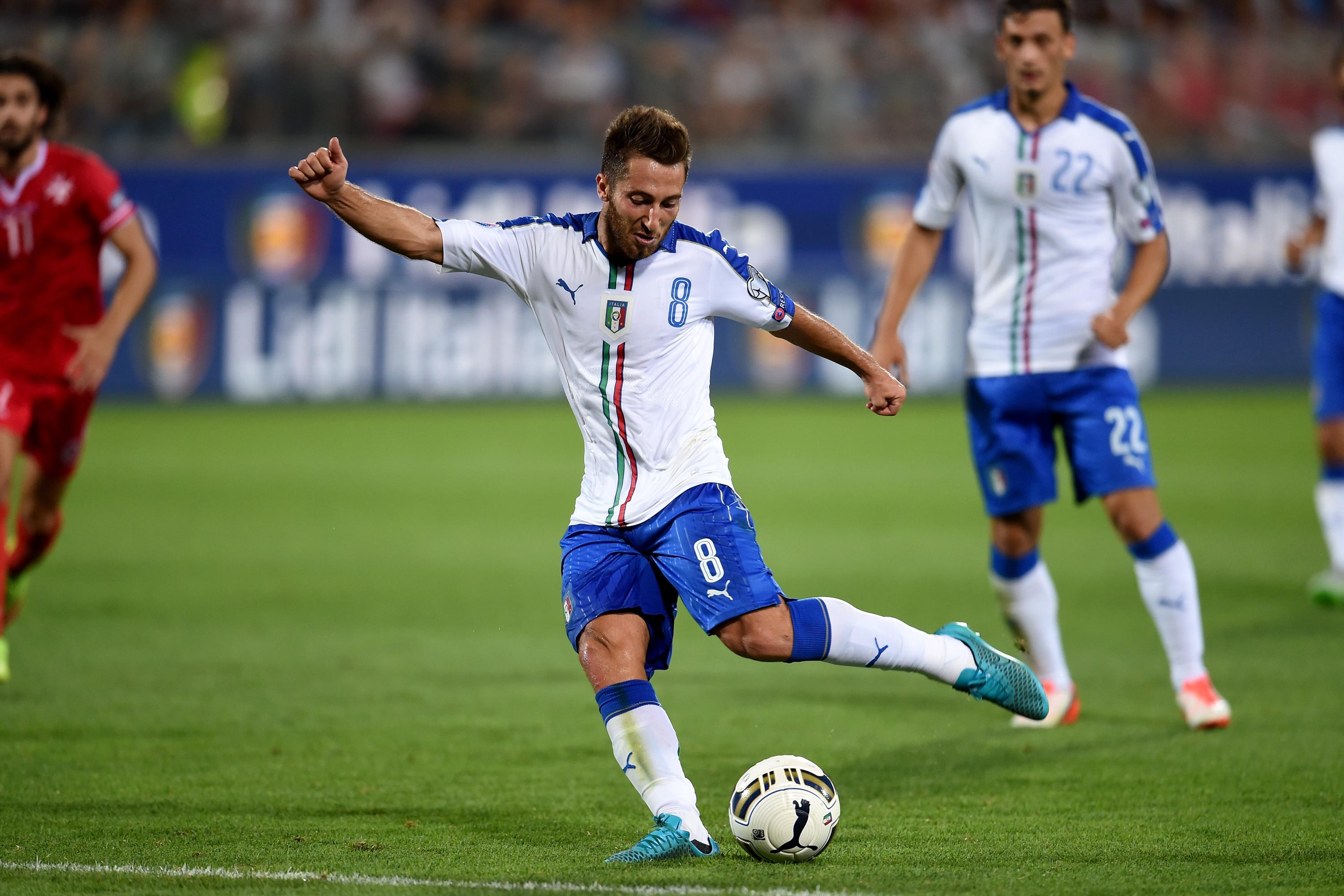 FLORENCE, ITALY - SEPTEMBER 03: Andrea Bertolacci of Italy in action during the UEFA EURO 2016 qualifier between Italy and Malta on September 3, 2015 in Florence, Italy. (Photo by Claudio Villa/Getty Images) *** Local Caption *** Andrea Bertolacci