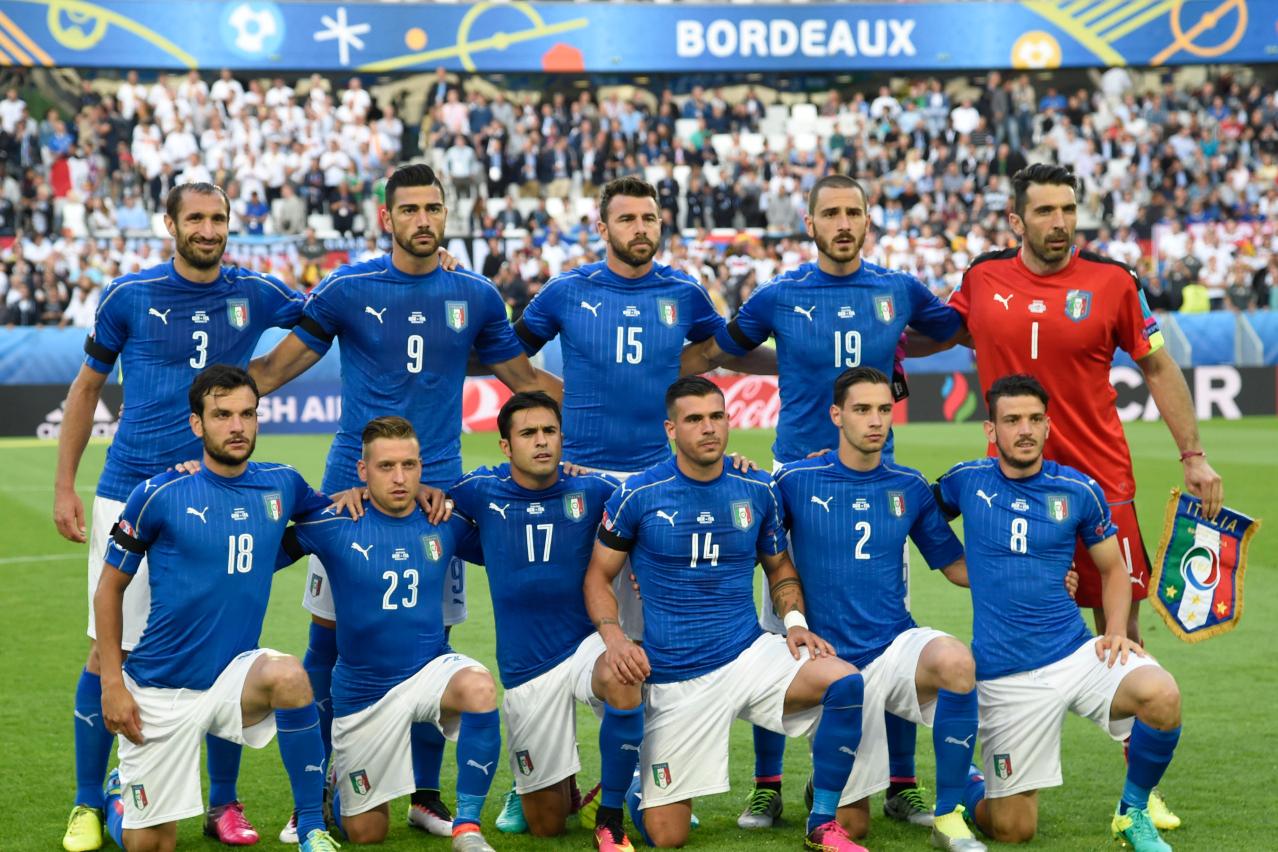 A view of the action between Germany and Italy during their UEFA Euro 2016 Quarter-final match