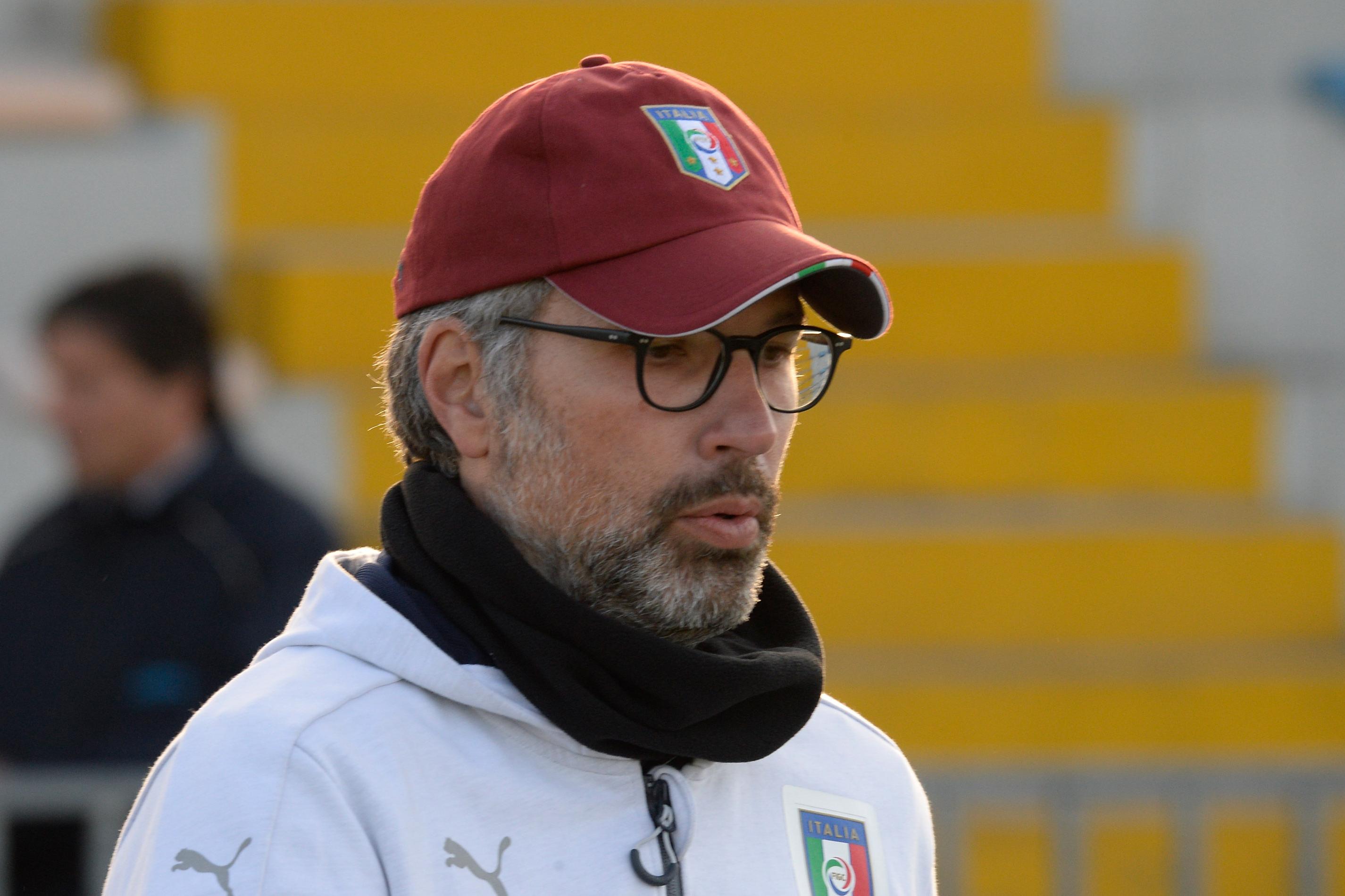 \"GRADISCA D\\'ISONZO, ITALY - APRIL 28:  Head coach of Italy women\\'s U16 Massimo Migliorini looks on during the Women\\'s U16 International Tournament match between Italy and France at Stadio Gino Colaussi on April 28, 2016 in Gradisca d\\'Isonzo, Italy.  (Photo by Dino Panato/Getty Images)\"