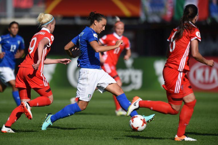 ROTTERDAM, NETHERLANDS - JULY 17:  Ilaria Mauro of Italy in action during the UEFA Women\\'s Euro 2017 Group B match between Italy and Russia at Sparta Stadion on July 17, 2017 in Rotterdam, Netherlands.  (Photo by Tullio M. Puglia/UEFA via Getty Images)