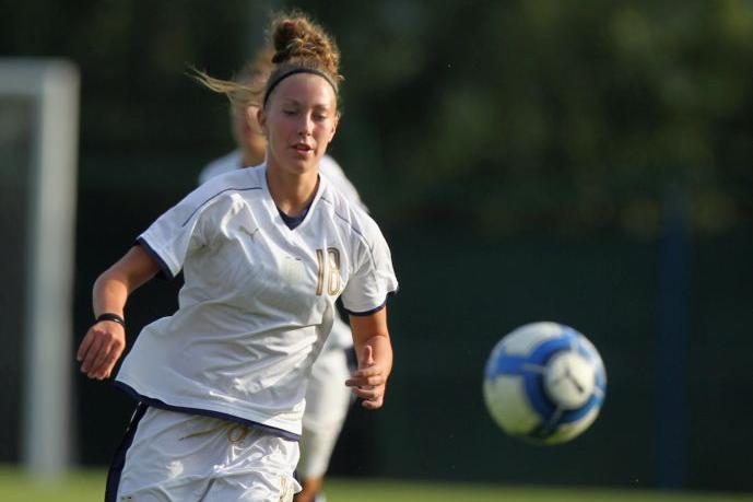 NORCIA, ITALY - AUGUST 31: Asia Bragonzi of Italy Women U17 in action during the friendly match between Italy Women U17 and Greece Women U17 on August 31, 2017 in Norcia, Italy. (Photo by Paolo Bruno/Getty Images)