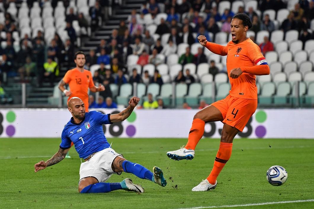 TURIN, ITALY - JUNE 04: Simone Zaza of Italy scores the opening goal during the International Friendly match between Italy and Netherlands at Allianz Stadium on June 4, 2018 in Turin, Italy. (Photo by Valerio Pennicino/Getty Images)