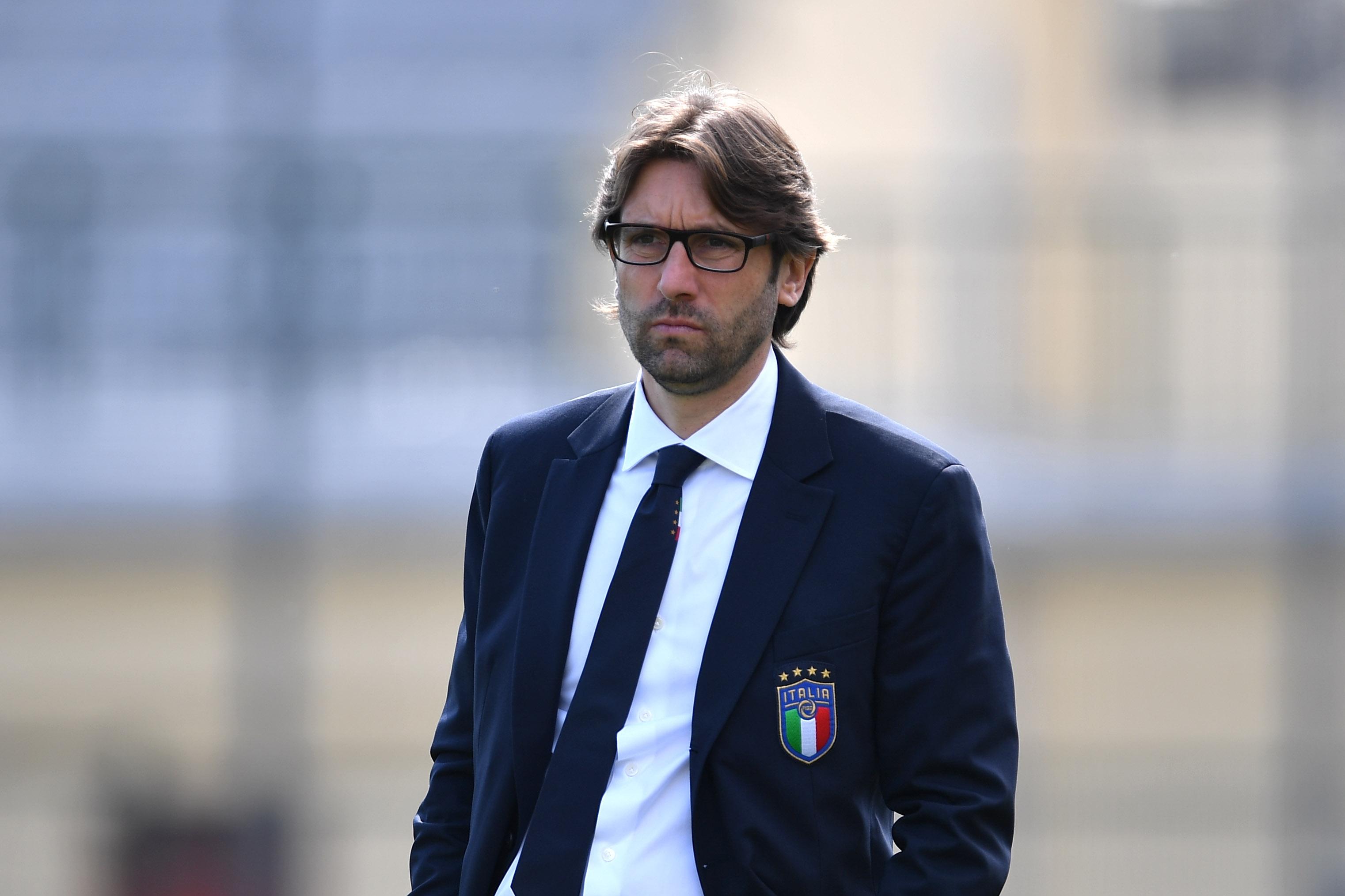 ALESSANDRIA, ITALY - MARCH 27:  Italy U20 head coach Federico Guidi looks on during the 8 Nations Tournament match between Italy U20 and Switzerland U20 on March 27, 2018 in Alessandria, Italy.  (Photo by Valerio Pennicino/Getty Images)