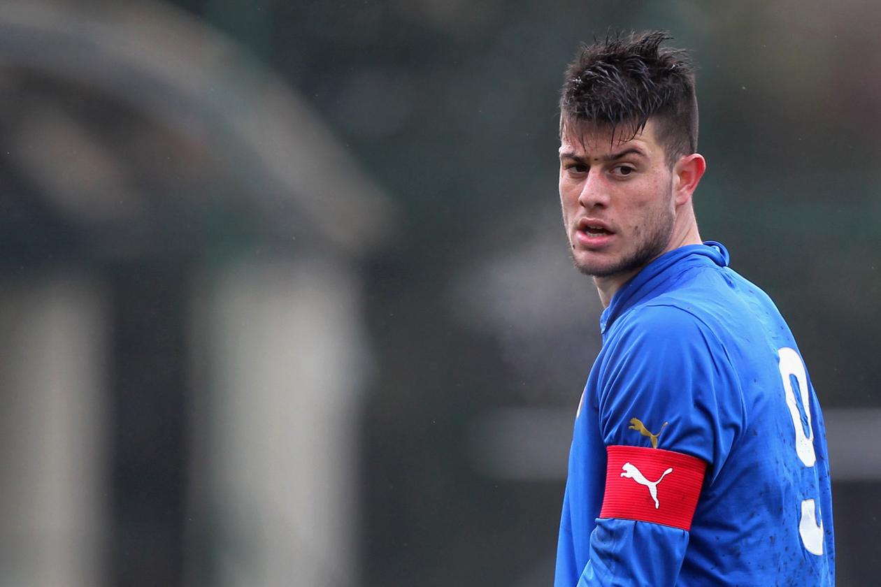 GENZANO DI ROMA, ITALY - FEBRUARY 25:  Alberto Cerri of Italy in action during the international friendly match between Italy U19 and Georgia U19 on February 25, 2015 in Genzano di Roma, Italy.  (Photo by Paolo Bruno/Getty Images)
