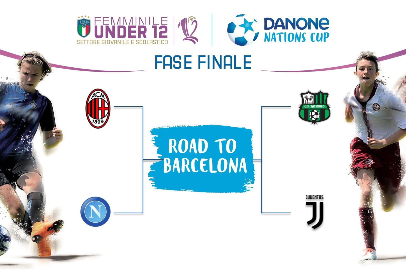 Milan, Napoli, Sassuolo e Juventus a Coverciano per la fase finale della Danone Nations Cup 2018/2019